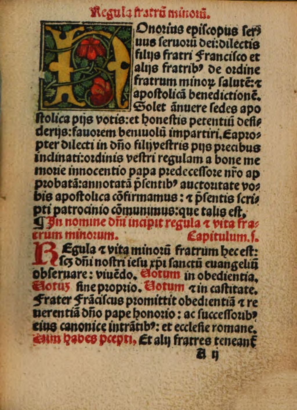 Cover of Regula fratru[m] minorum