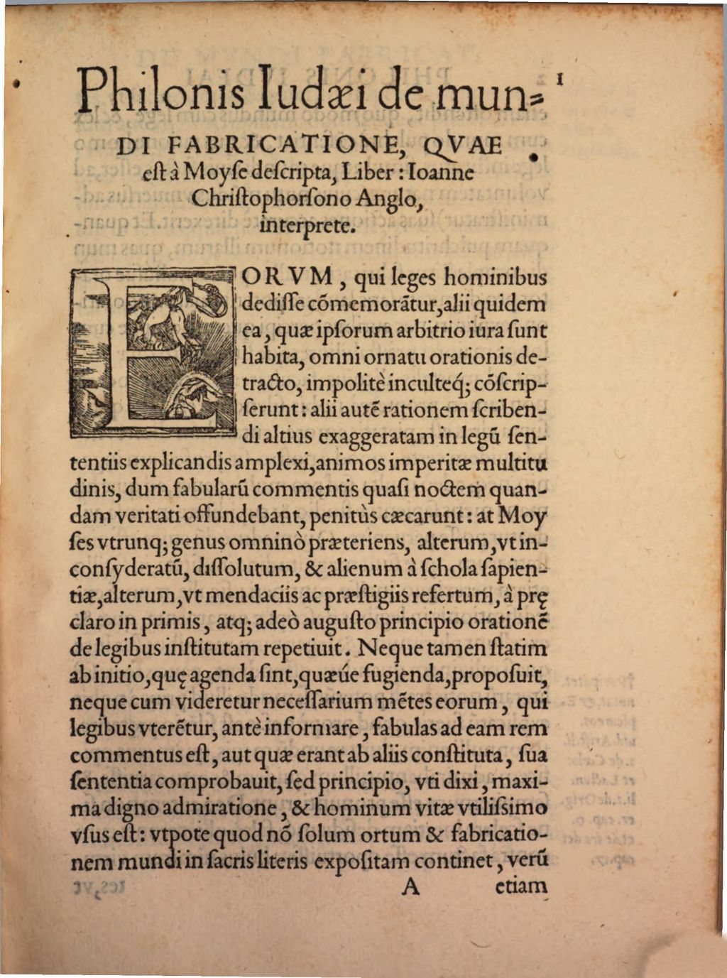 Cover of Philonis Iudaei scriptoris Eloqventissimi grauissimiq[ue] libri quatuor