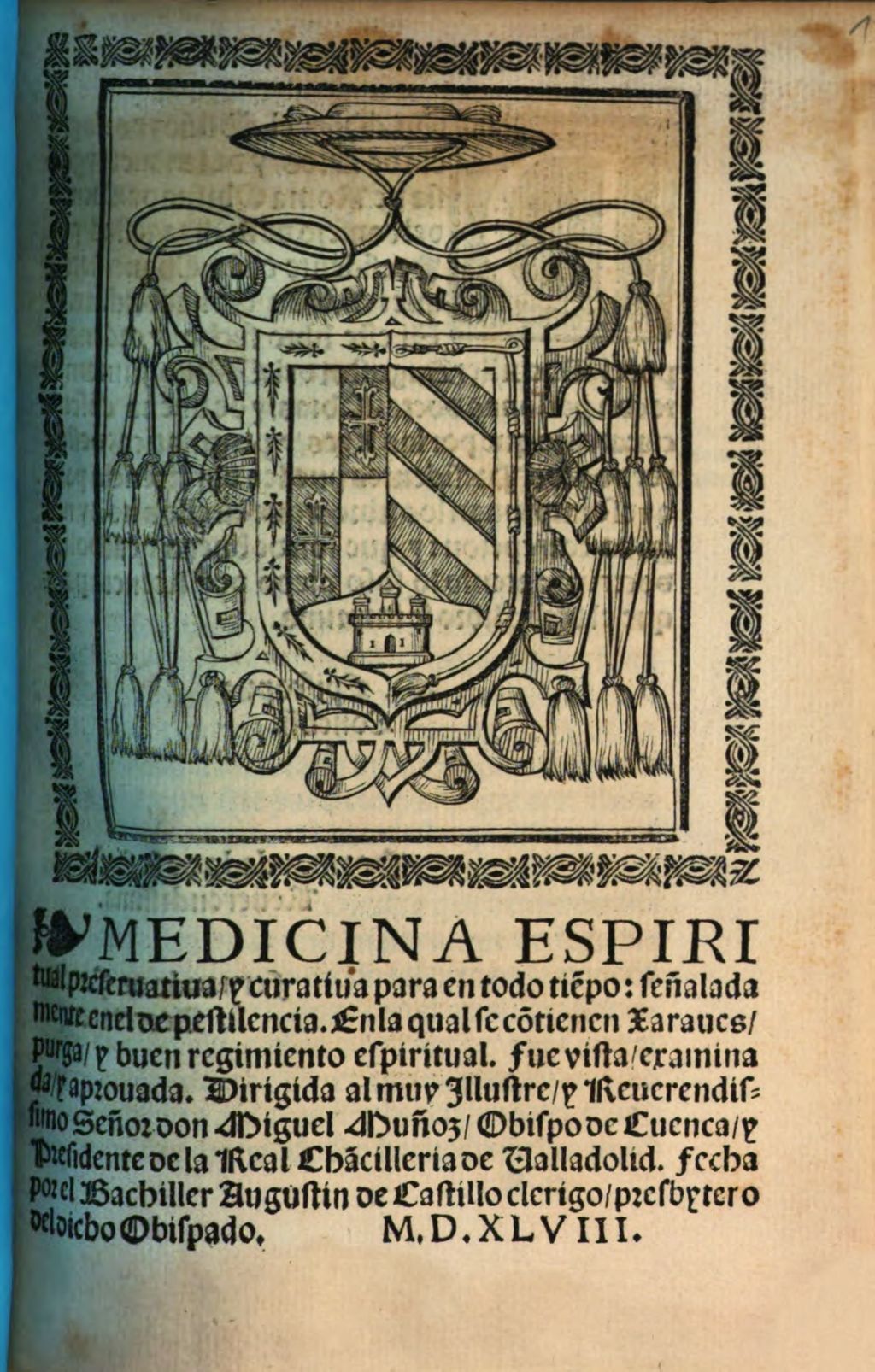Cover of Medicina Espiritual preseruatiua, y curatiua para en todo tie[m]po