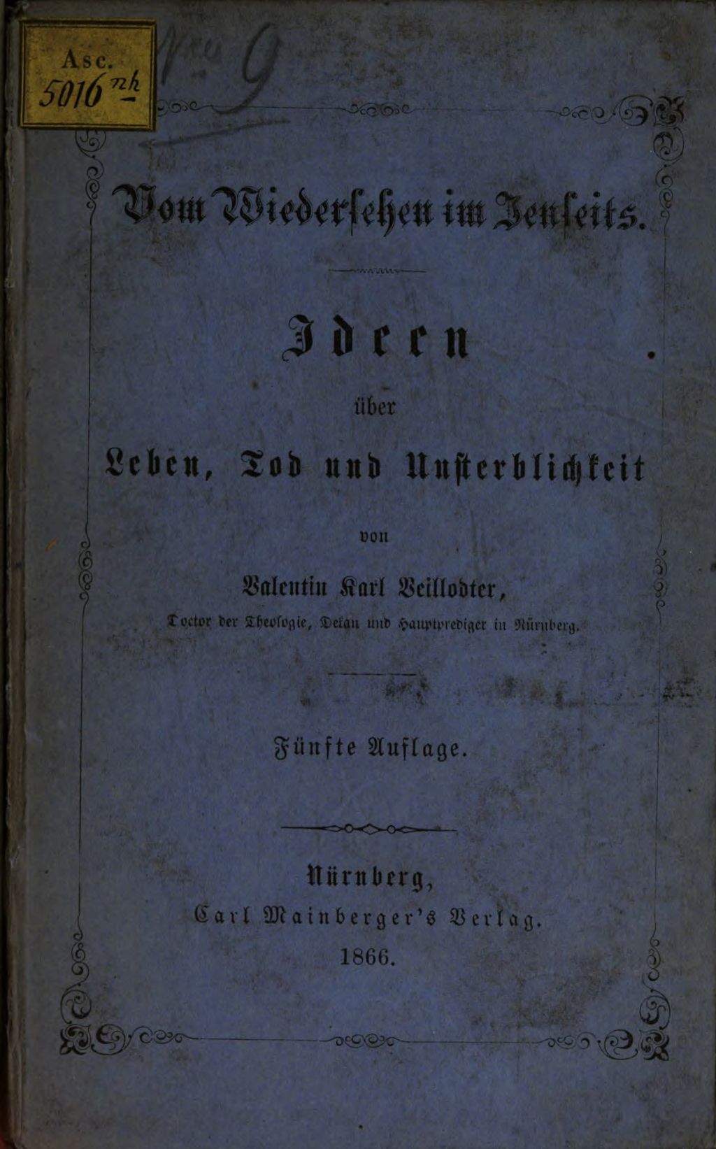 Cover of Vom Wiedersehen im Jenseits