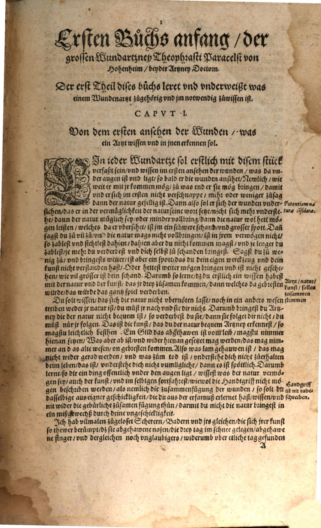 Cover of Warhafftige Beschreibunge der Wundartzney .... 1