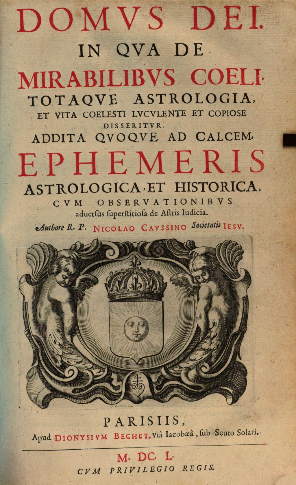 Cover of Domvs Dei, In Qva De Mirabilibvs Coeli Totaqve Astrologia , Et Vita Coelesti Lvcvlente Et Copiose Disseritvr