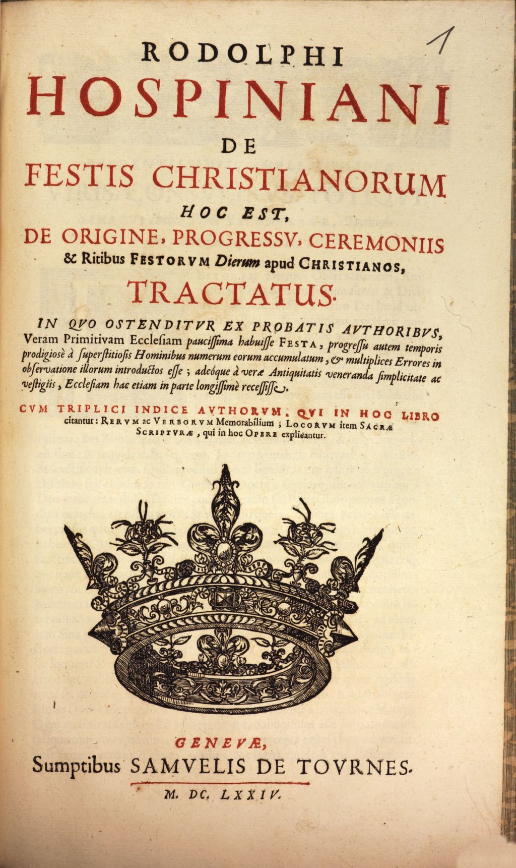 Cover of De festis Christianorum tractatus