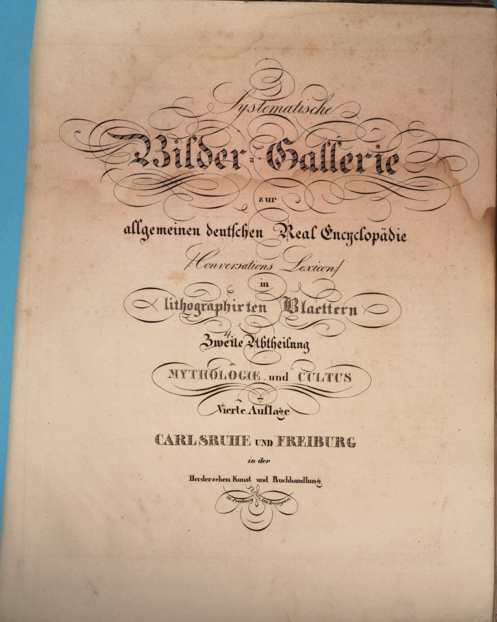 Cover of Systematische Bilder-Gallerie zur allgemeinen deutschen Real-Encyclopädie (Conversations-Lexicon) in lithographirten Blättern. 4. Abth., Mythologie und Cultus