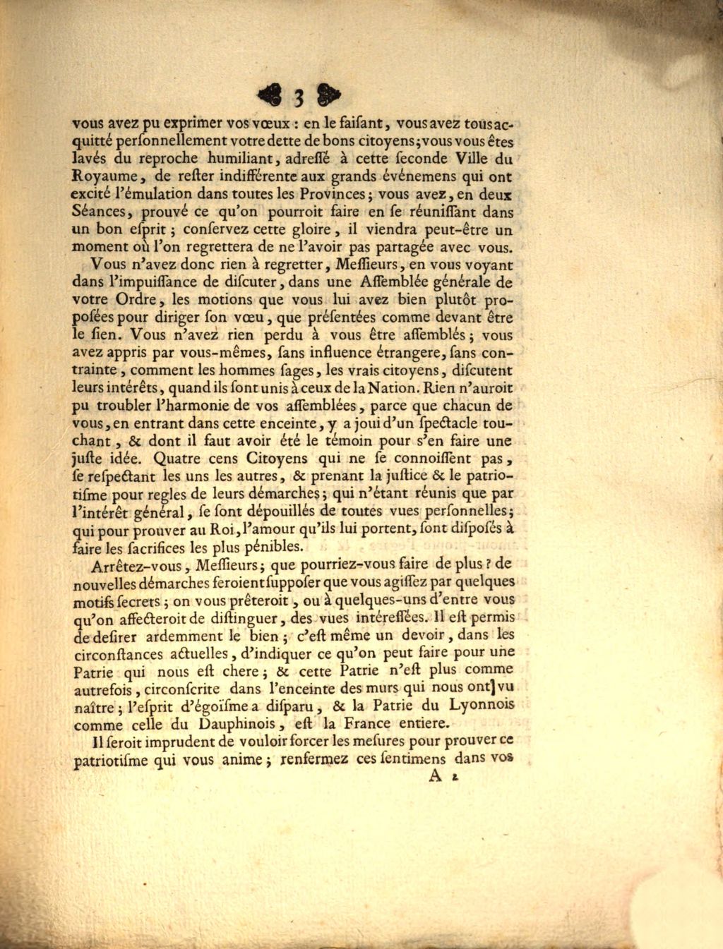 Cover of Procès-verbal de la troisème séance de l'Assemblée des Citoyens du Tiers-État de la ville de Lyon