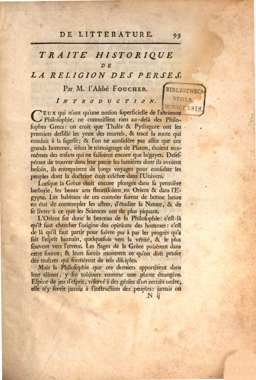 Cover of Traité historique de la religion des Perses