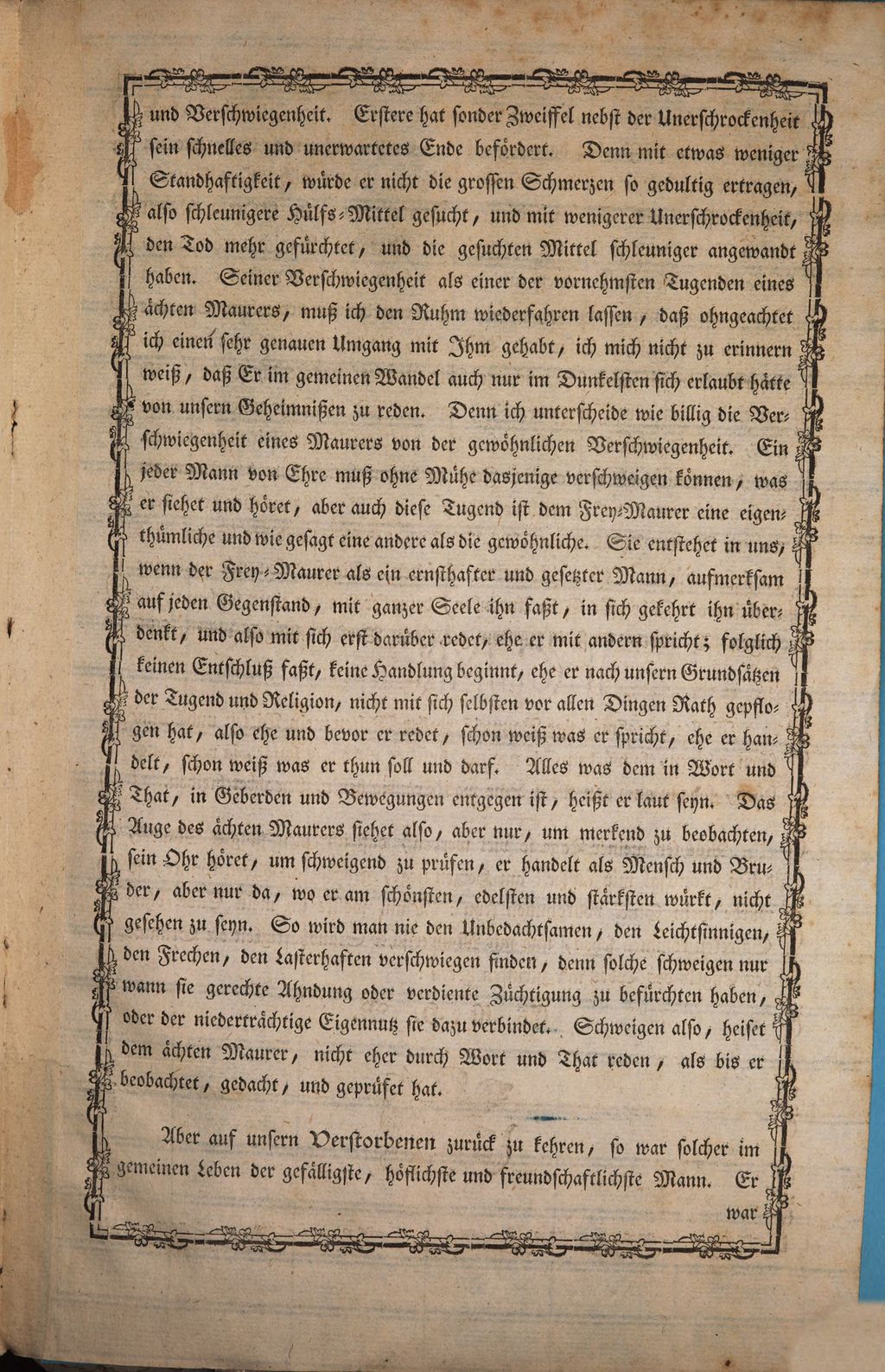 Cover of Rede eines Mitglieds der Loge Alexander zu den drey Sternen, über das Absterben Des Hochwürdigen Deputirten-Meisters von Reizenstein