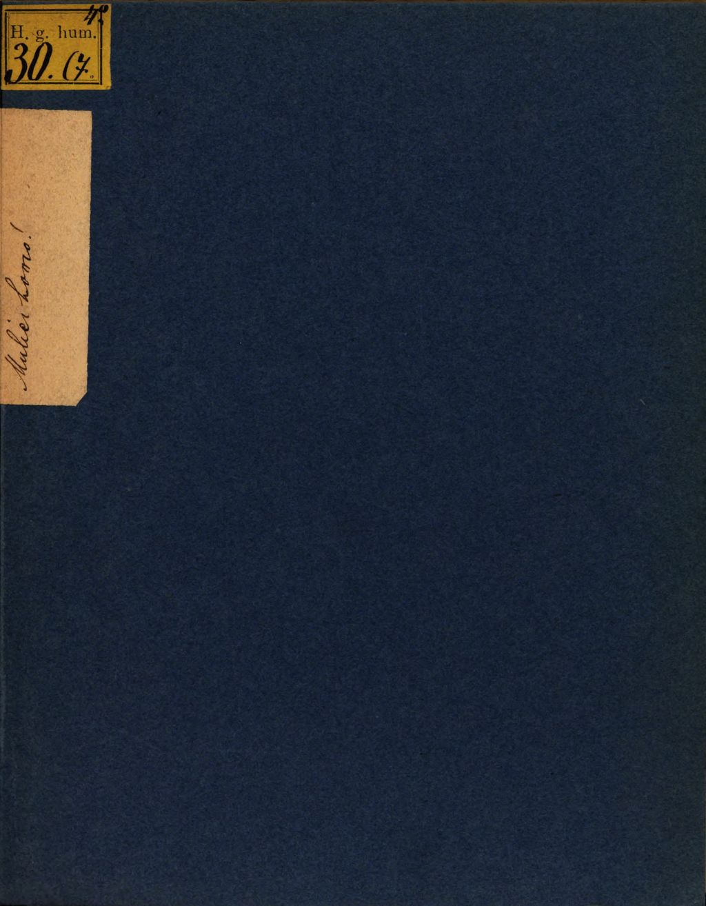 Cover of Mulier homo!