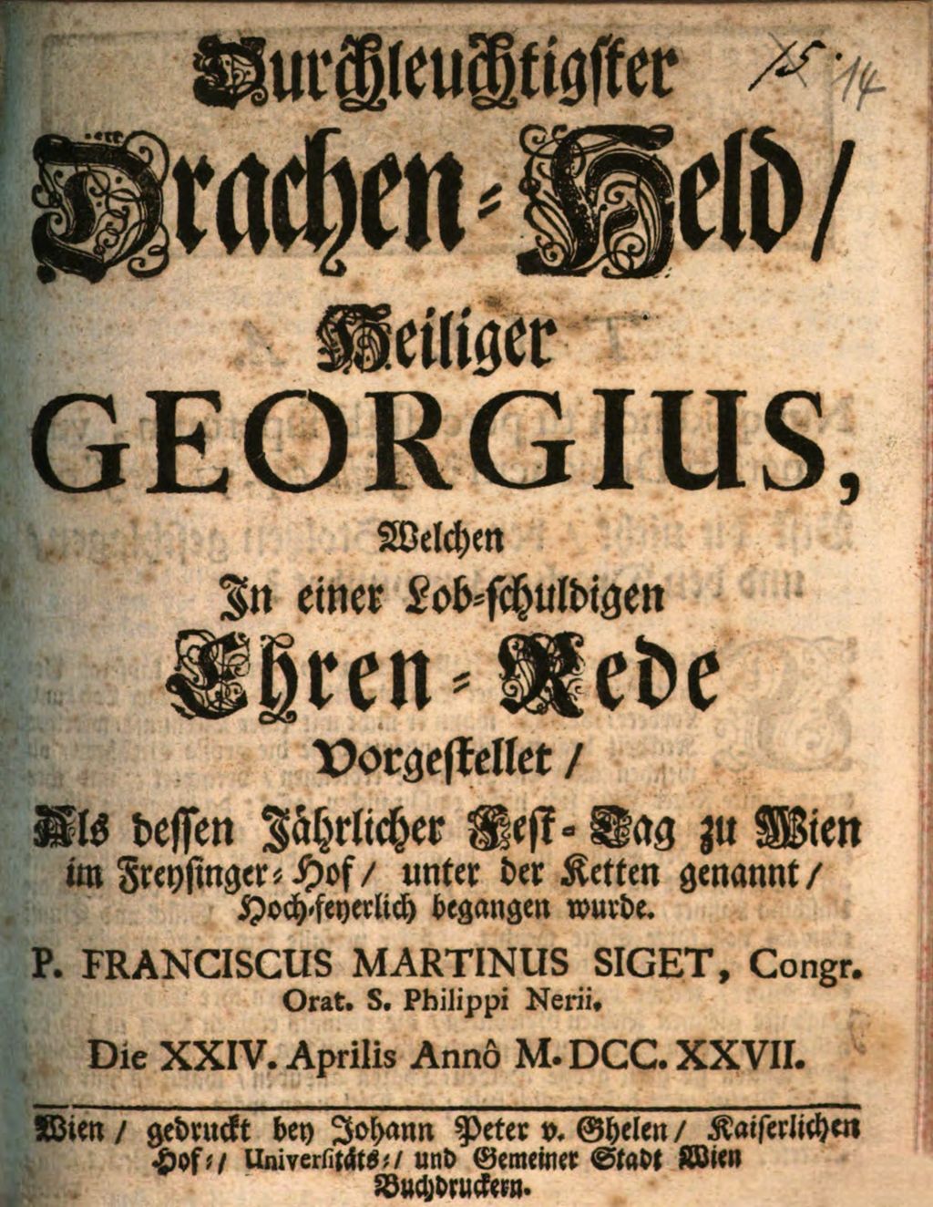 Cover of Durchleuchtigster Drachen -Held, heiliger Georgius
