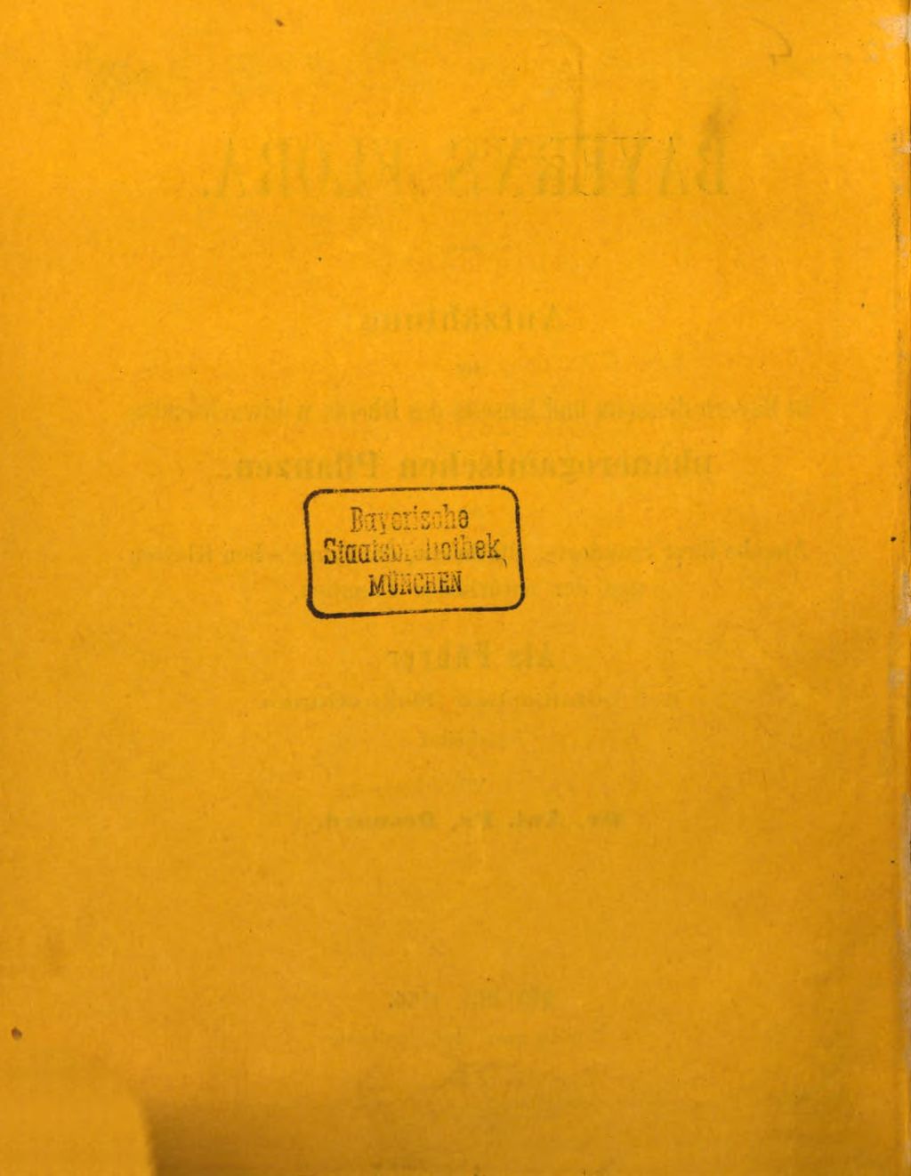 Cover of Bayern's Flora