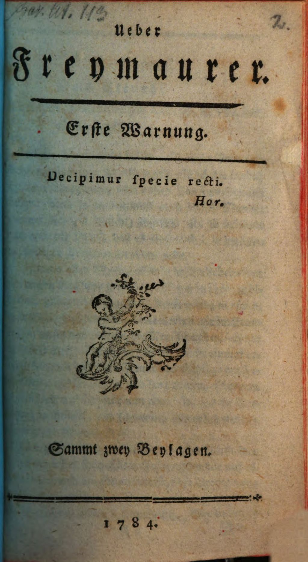 Cover of Ueber Freymaurer