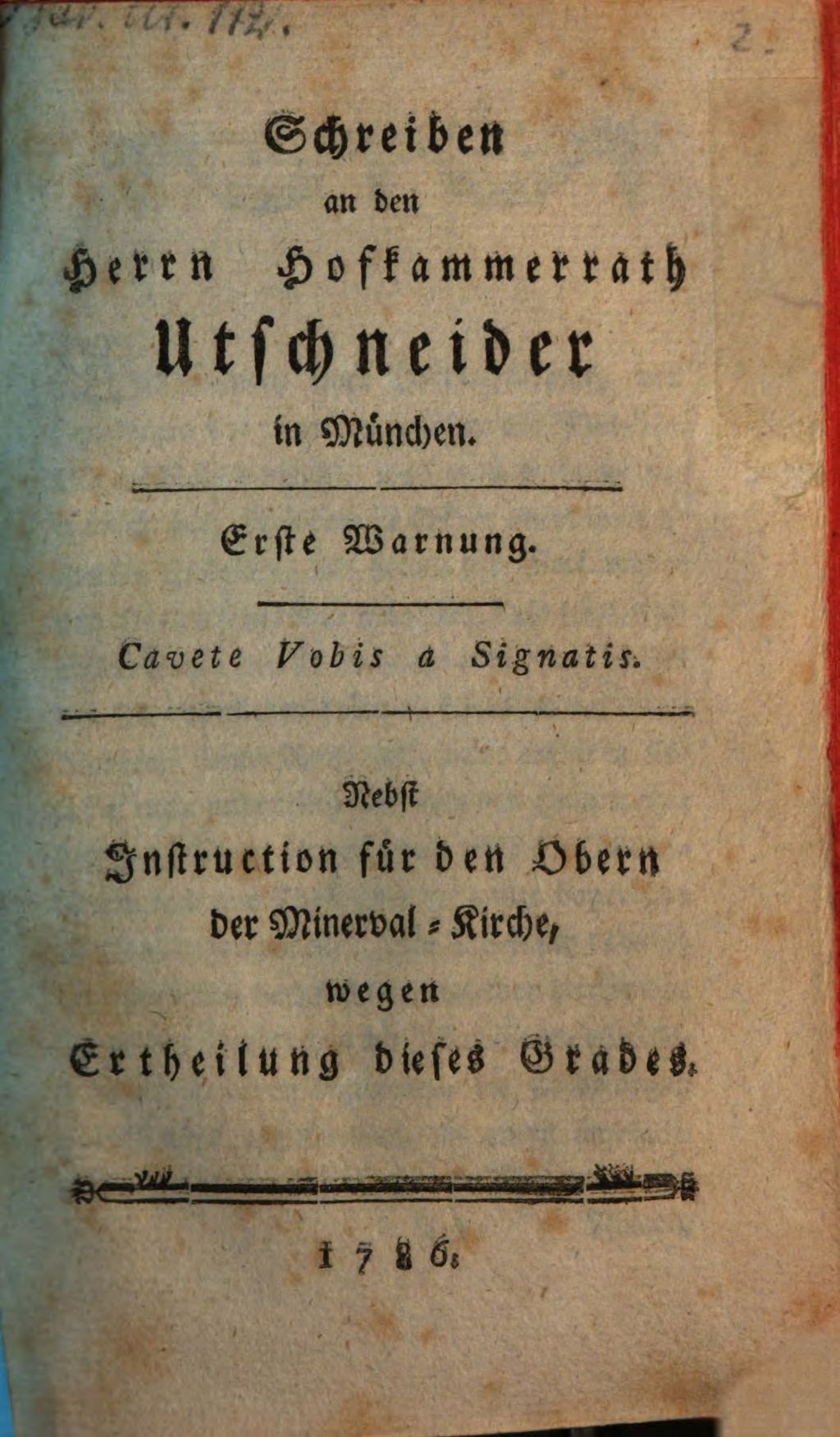 Cover of Schreiben an den Herrn Hofkammerrath Utschneider in München