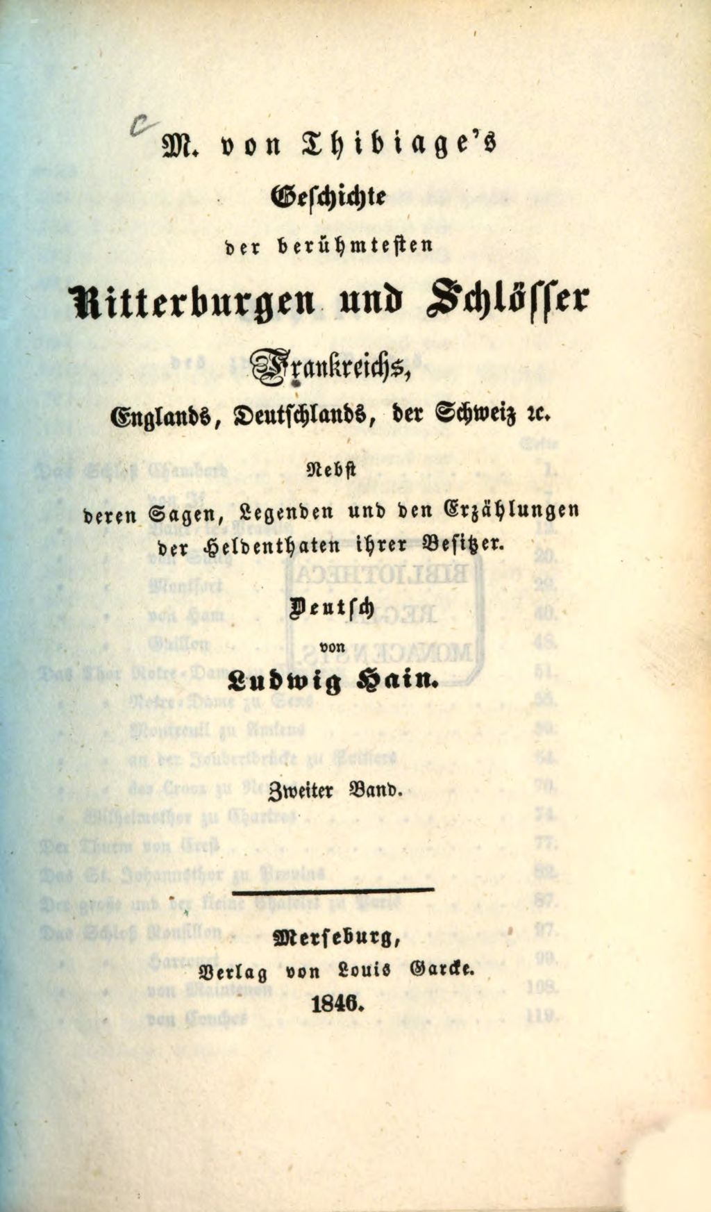 Cover of Geschichte der berühmtesten Ritterburger und Schlösser
