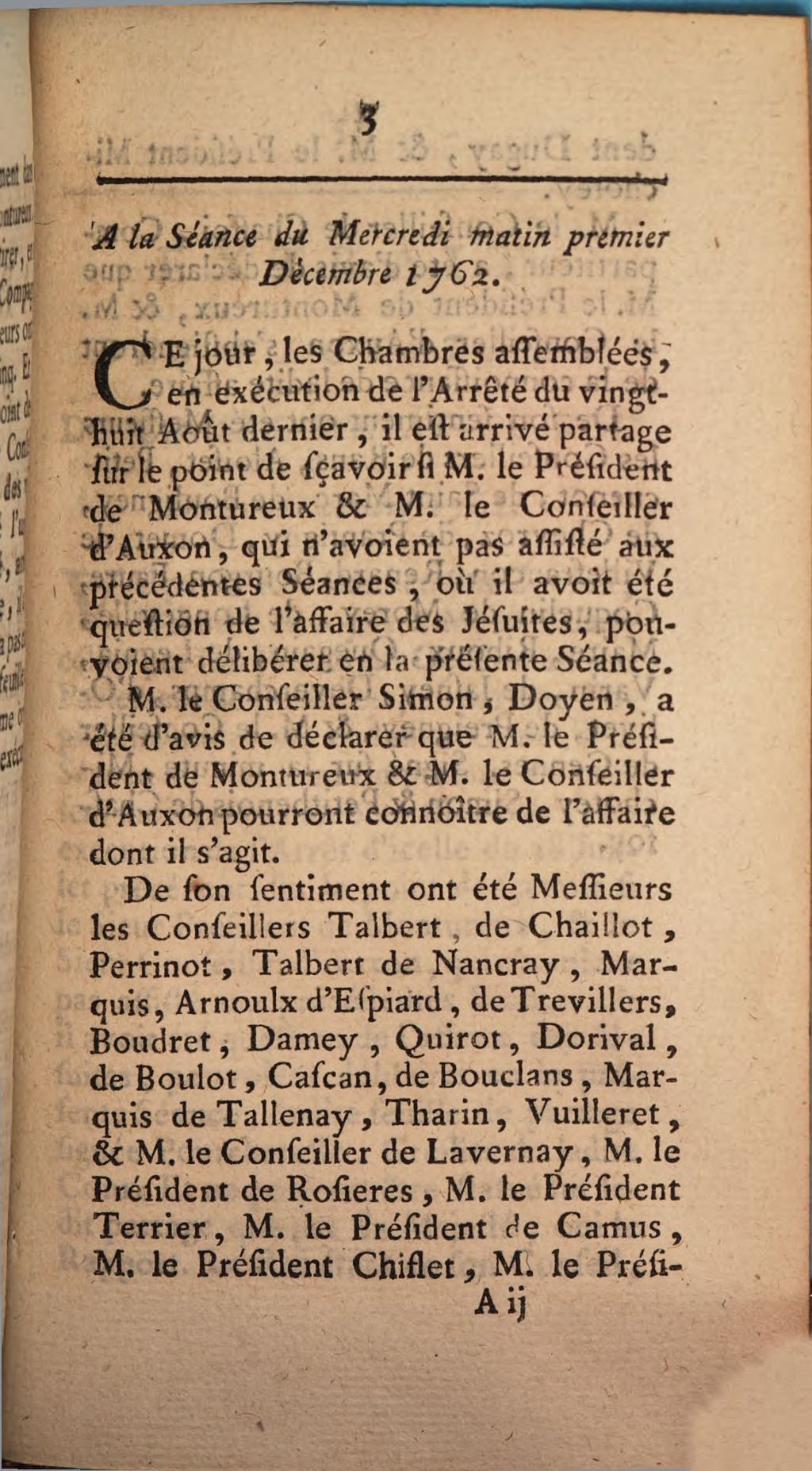 Cover of Arresté Du Parlement Seant A Besançon En Partage De Voix