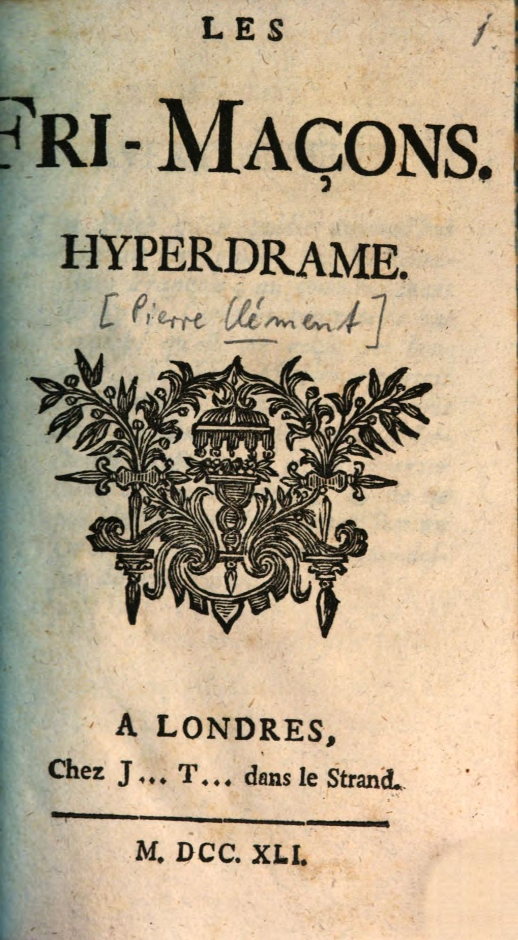 Cover of Les Fri-Maçons
