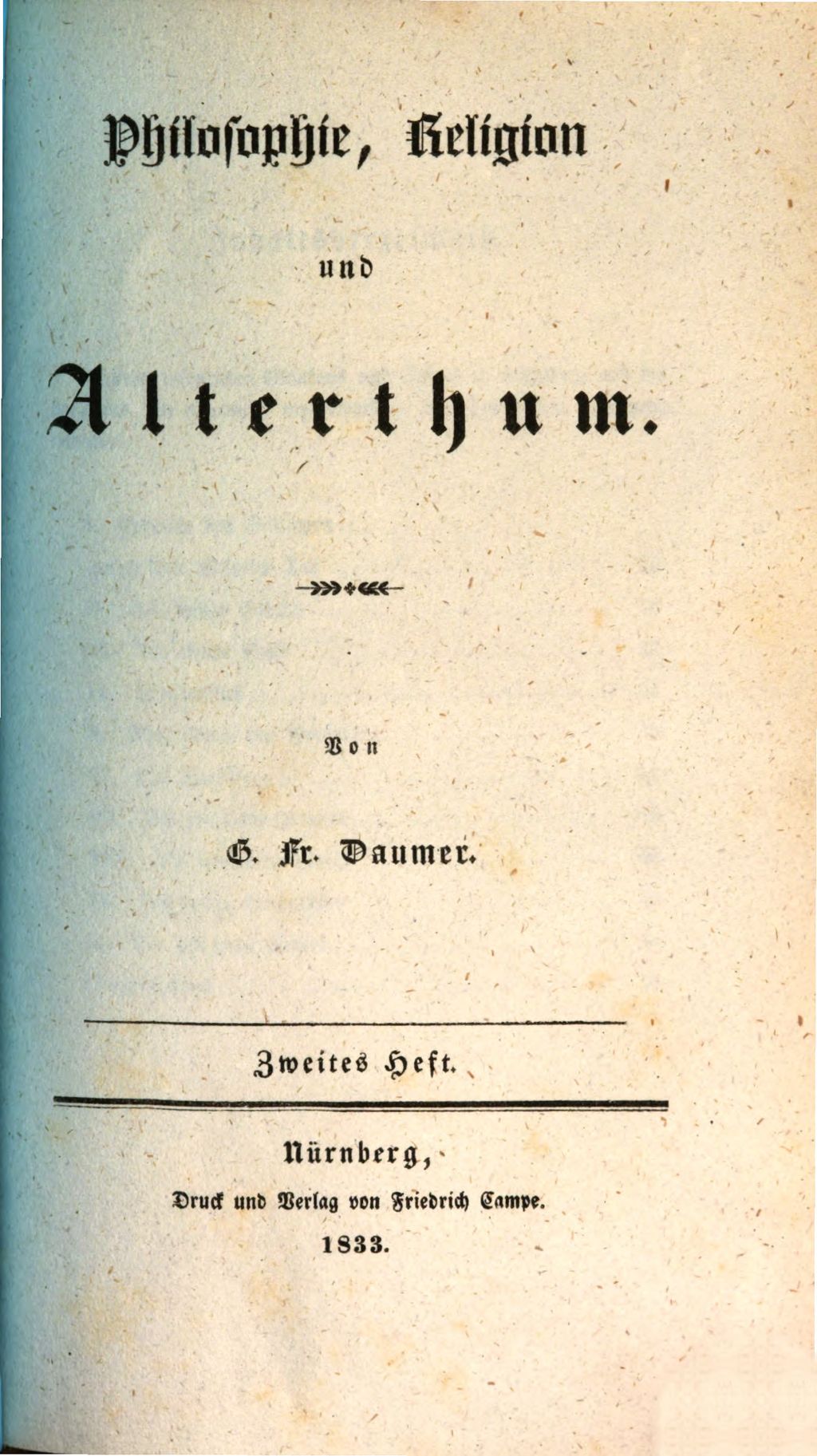 Cover of Philosophie, Religion und Alterthum. 2
