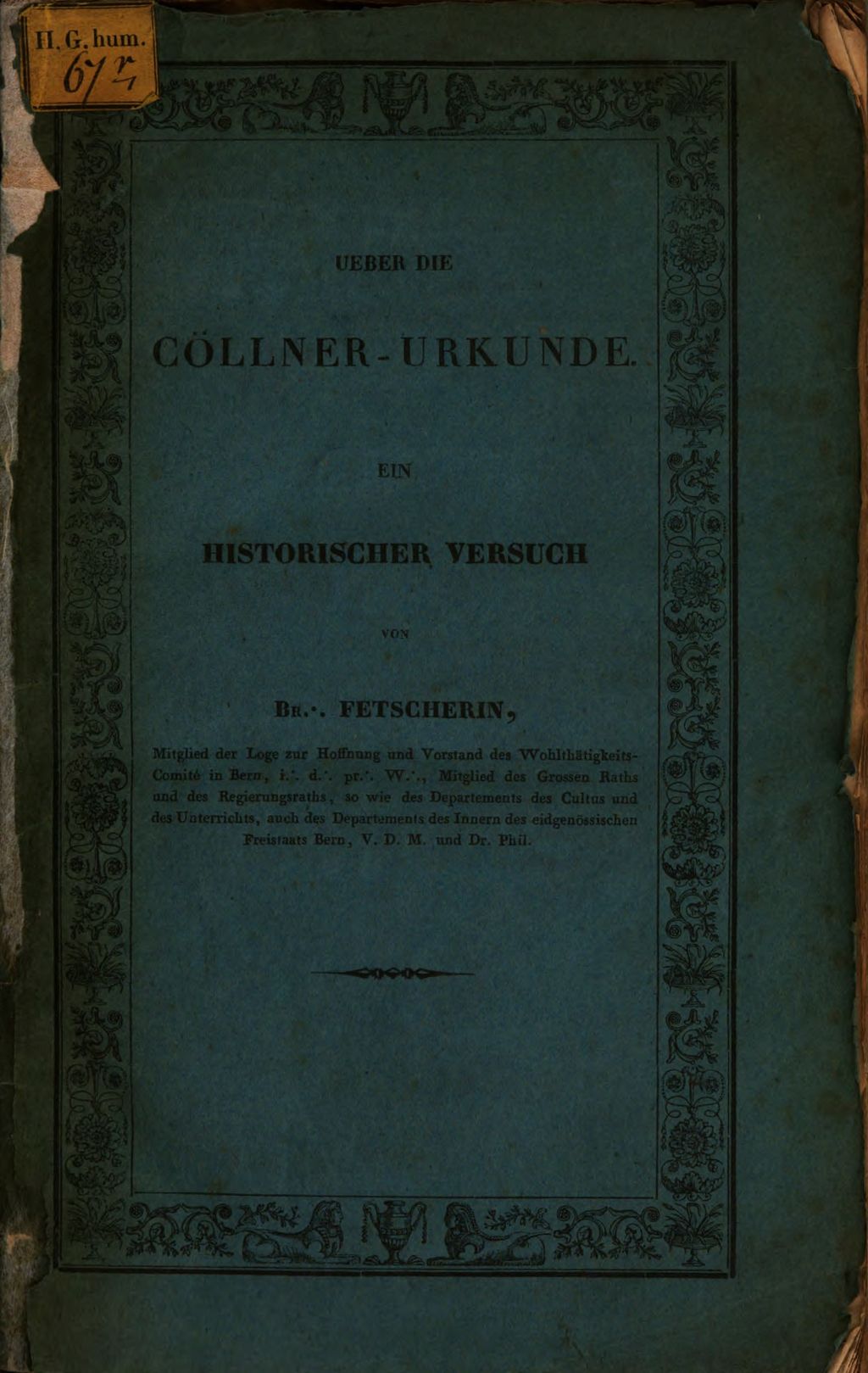 Cover of Ueber die Cöllner Urkunde
