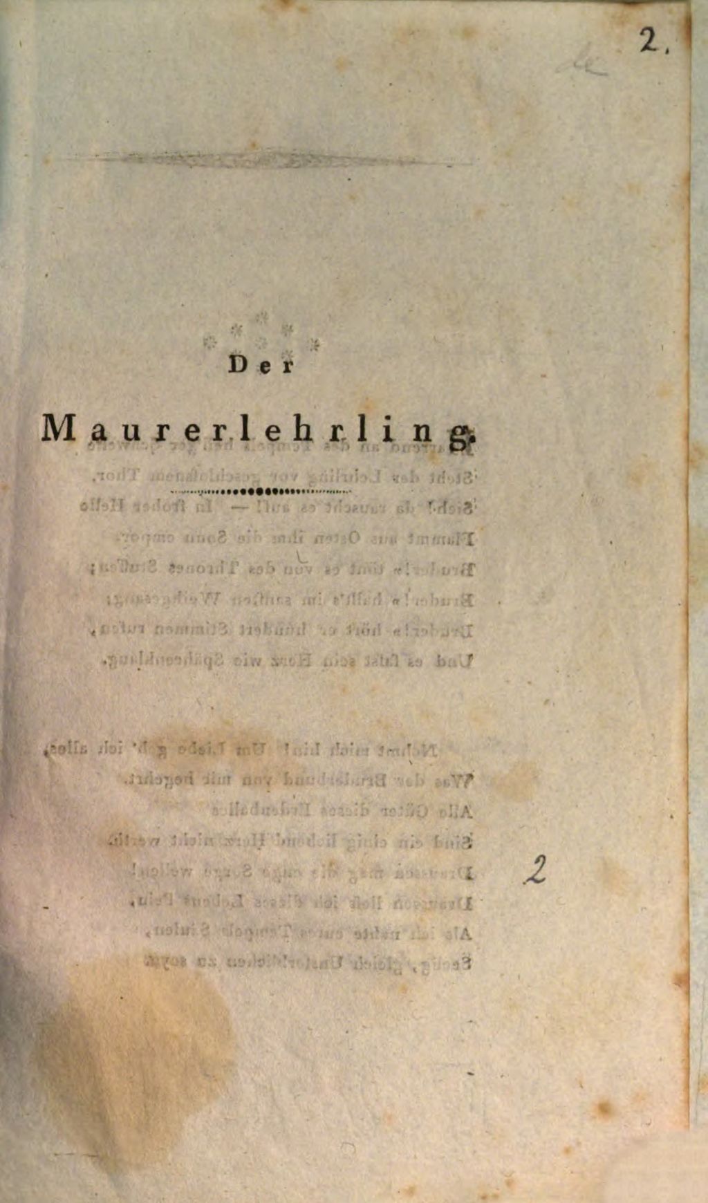 Cover of Der Maurerlehrling