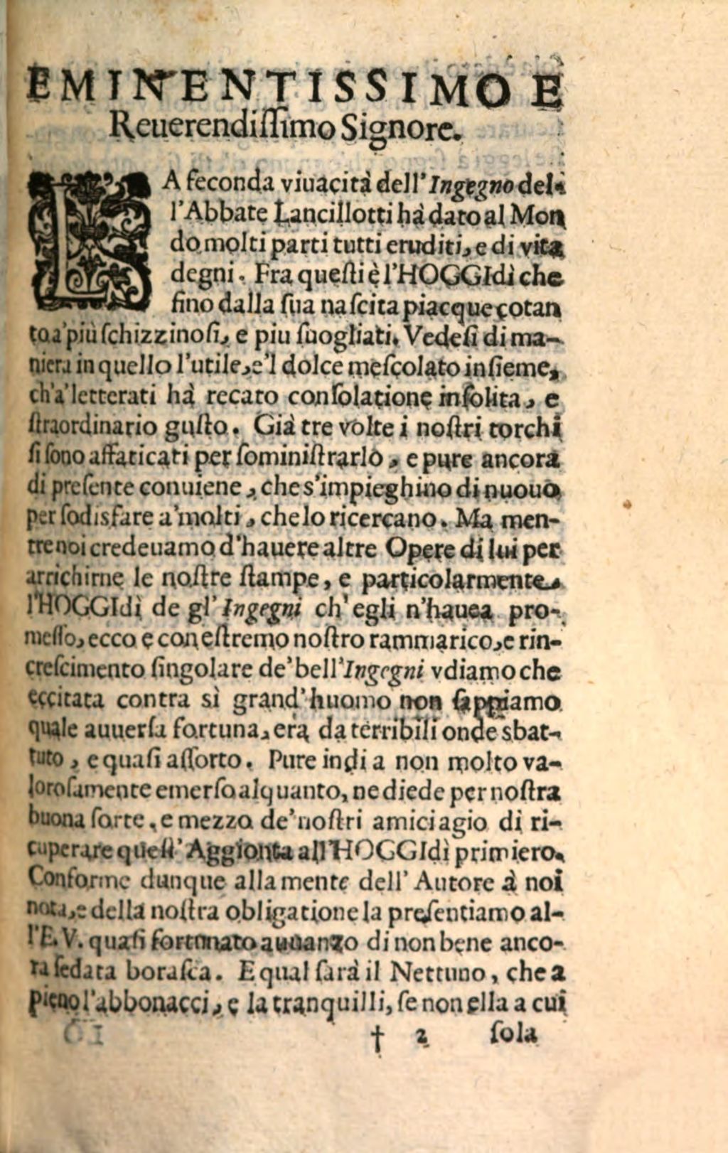 Cover of L' Hoggidi. 2, Overo Gl'Ingegni Non Inferiori à' passati