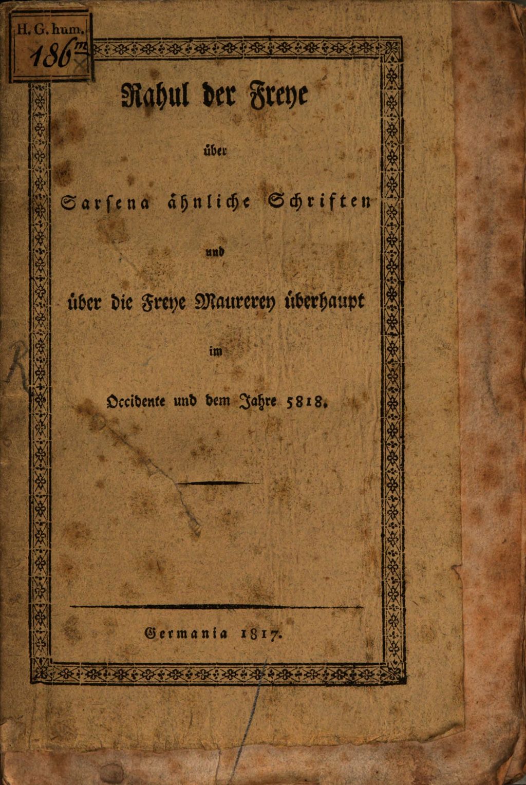 Cover of Rahul der Freie über Sarsena und ähnliche Schriften