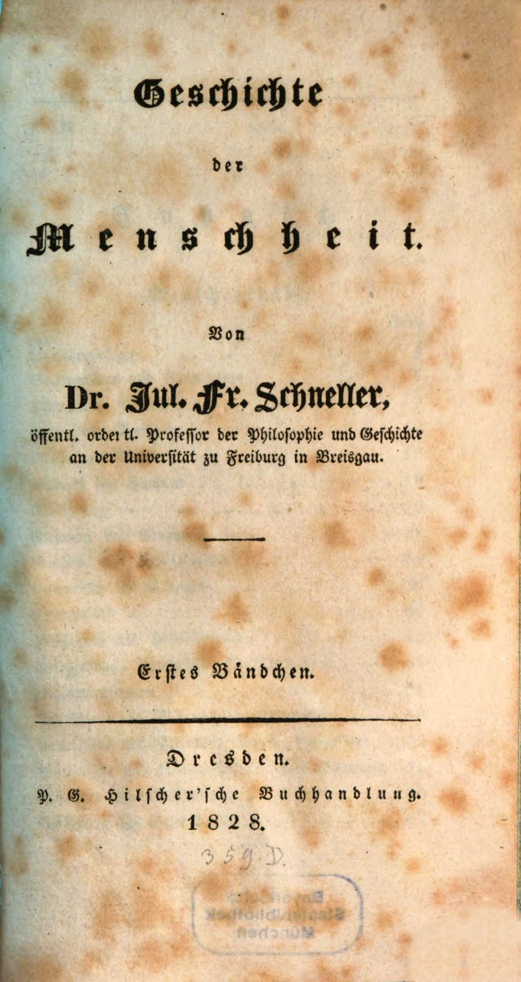 Cover of Geschichte der Menschheit. 1