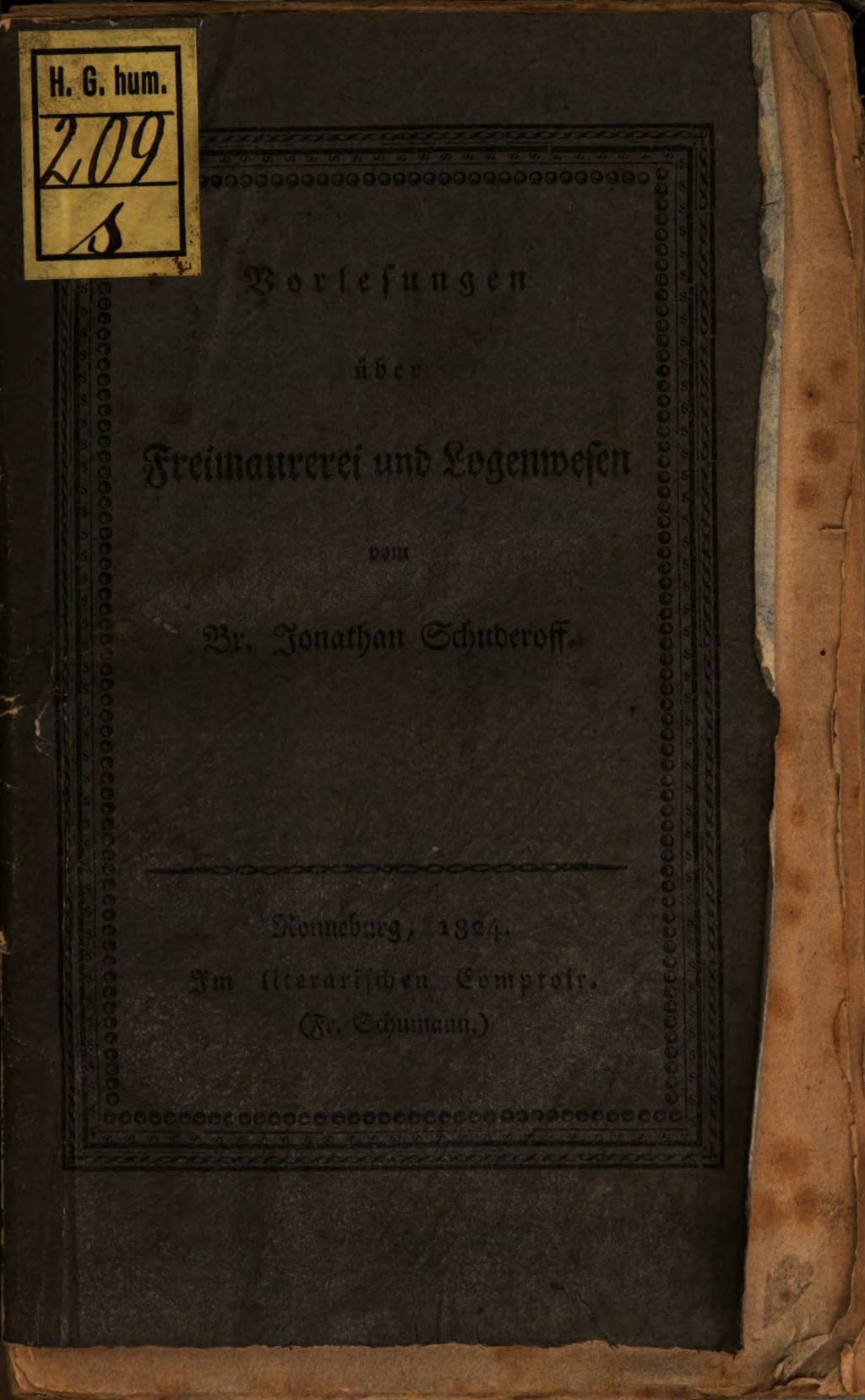 Cover of Ueber den dermaligen Zustand der deutschen Freimaurerei und des deutschen Logenwesens