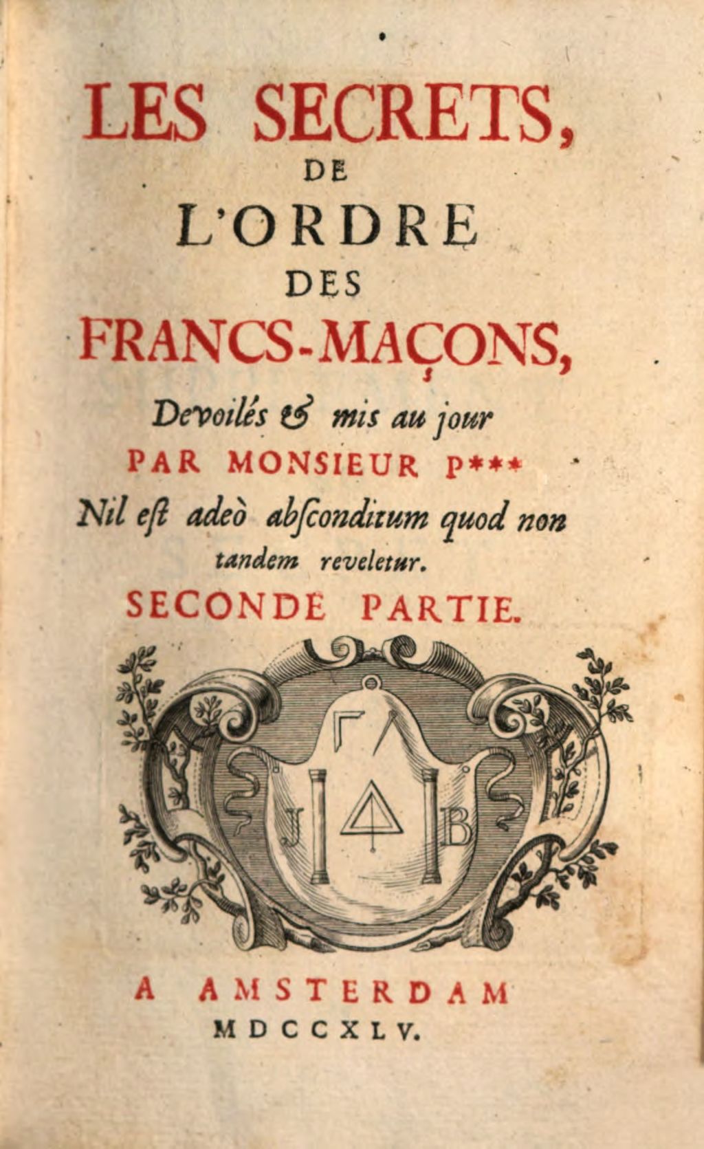 Cover of Les Secrets De L'Ordre Des Francs-Maçons