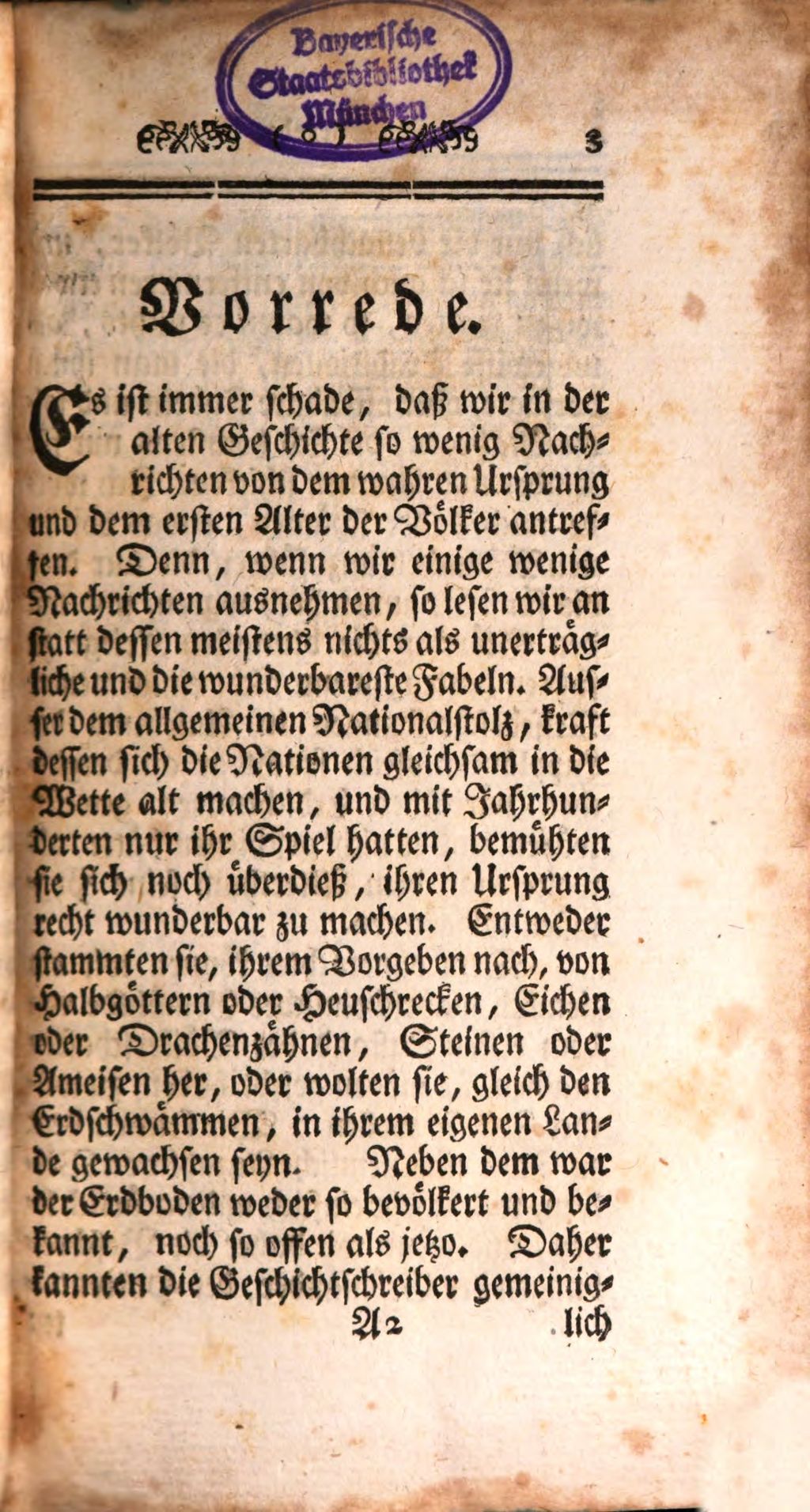 Cover of Versuch einer allgemeinen Beschreibung von dem Zustand der Völker