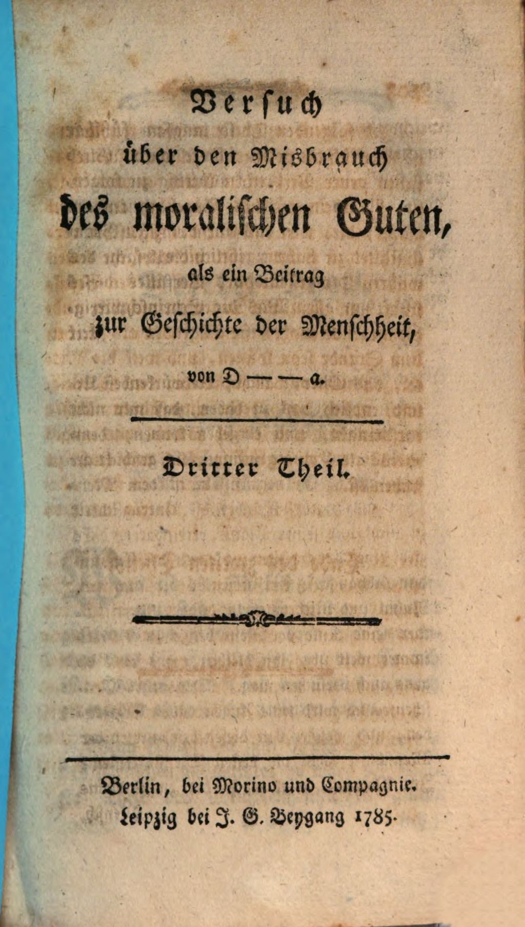 Cover of Versuch über den Misbrauch des moralischen Guten, als ein Beitrag zur Geschichte der Menschheit. 3