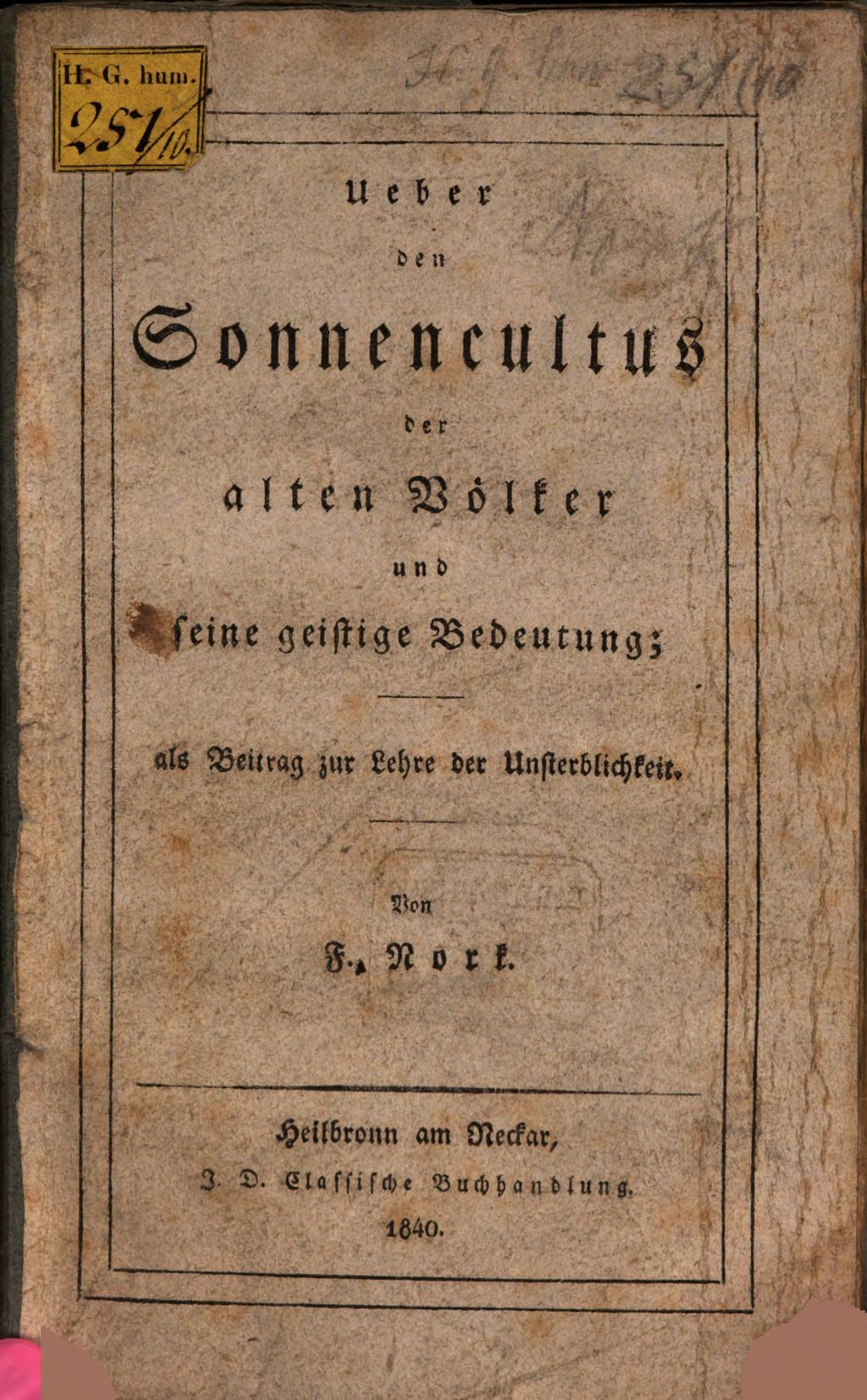 Cover of Ueber den Sonnencultus der alten Völker und seine geistige Bedeutung