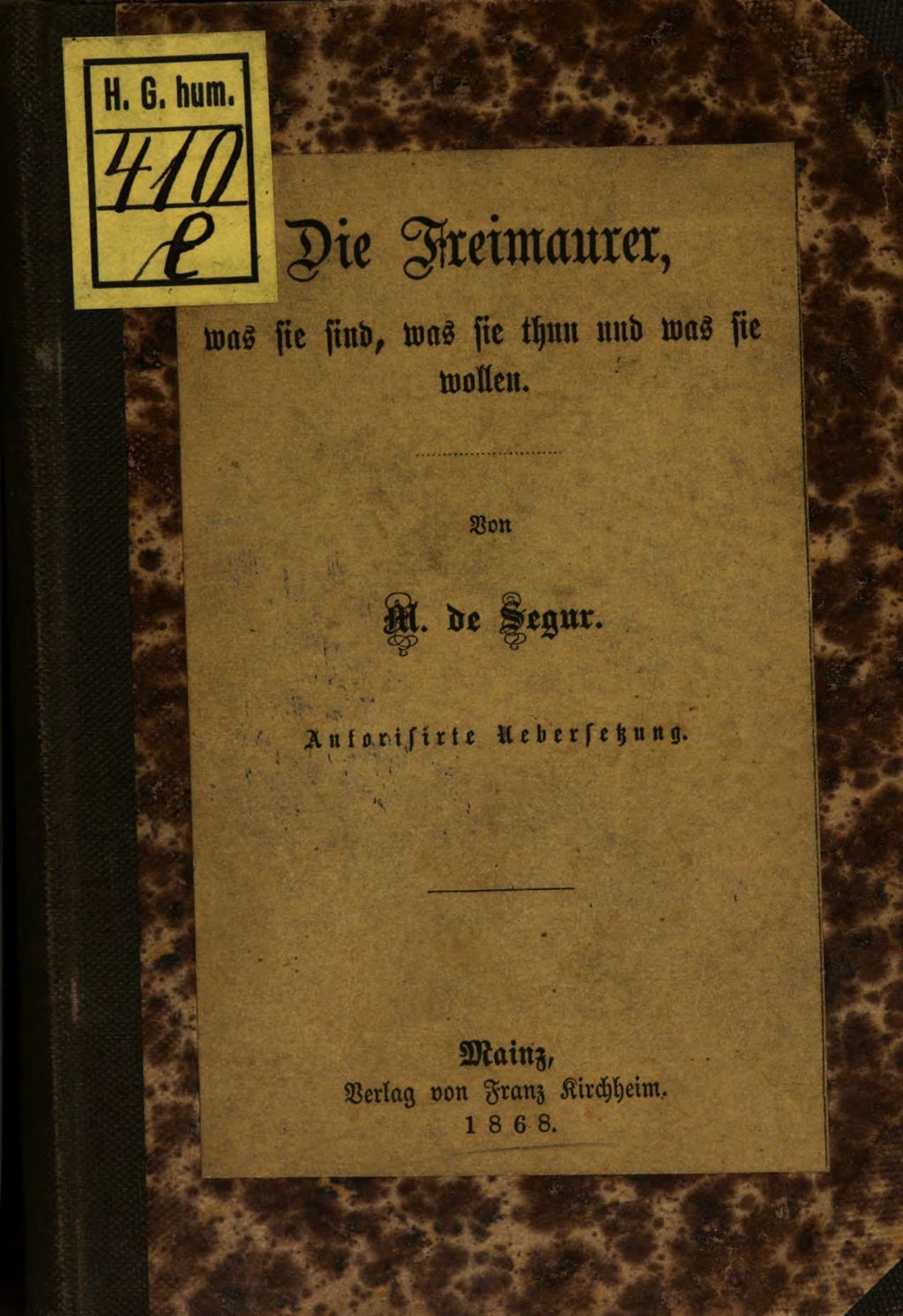 Cover of Die Freimaurer