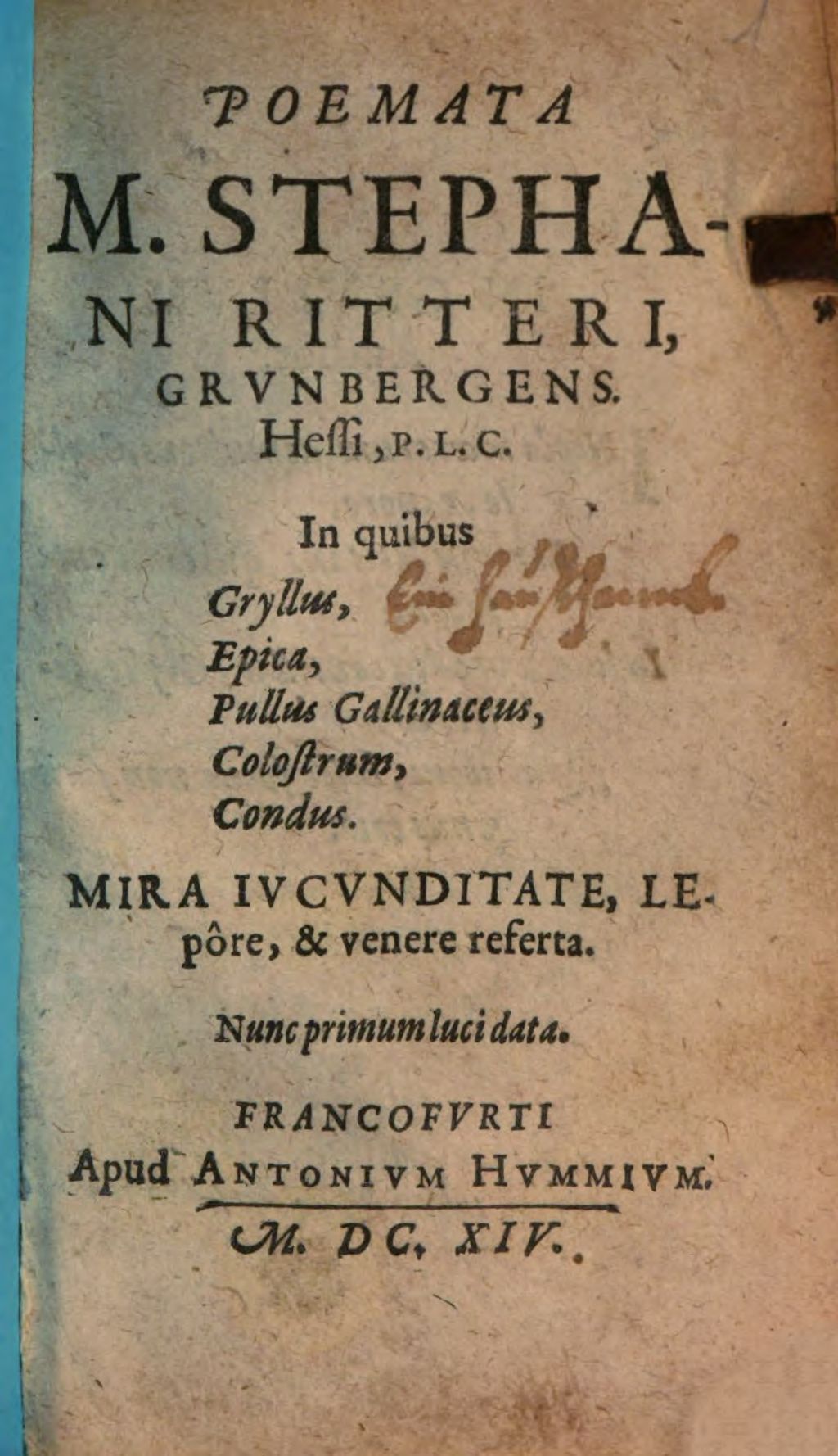 Cover of Poemata
