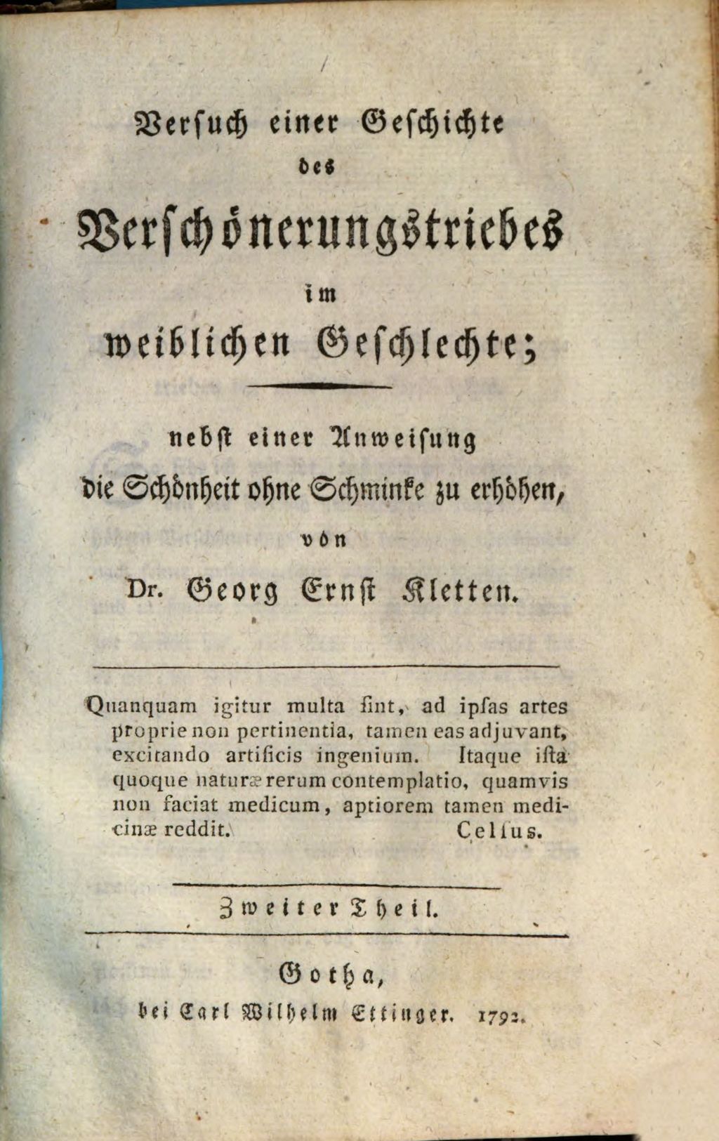 Cover of Versuch einer Geschichte des Verschönerungstriebes im weiblichen Geschlechte
