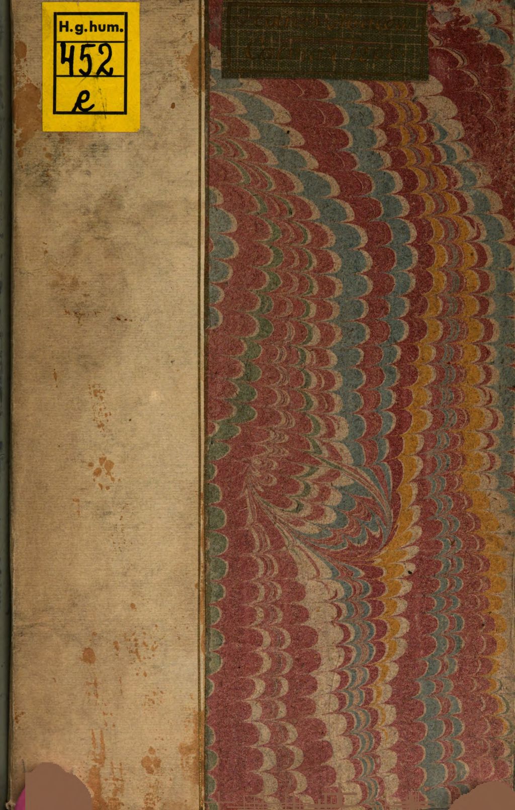 Cover of Tableau des membres composant la R. [Loge] Saint-Jean, sous le titre distinctif de la concorde, a lÓr[ient] de Colmar, a lépoche du ... Jour du ... mois de lán de la V. L. 58
