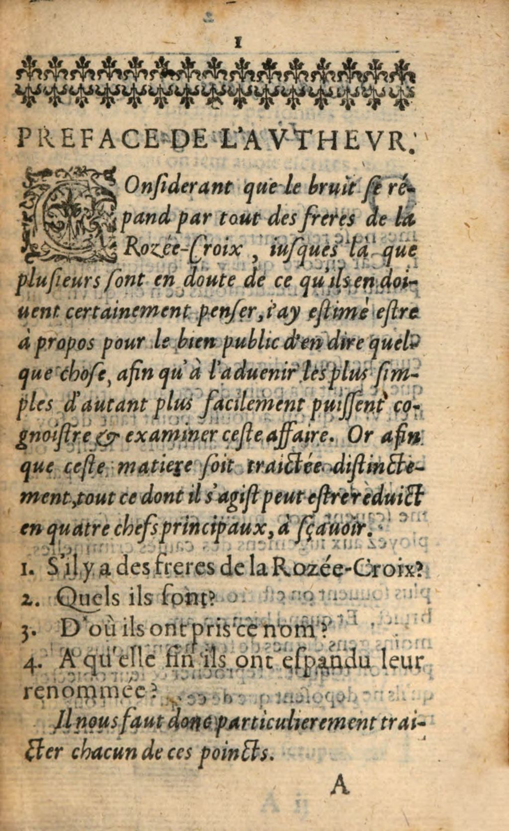 Cover of Advertissement Pieux & tres-vtile, Des Freres de la Rosee-Croix