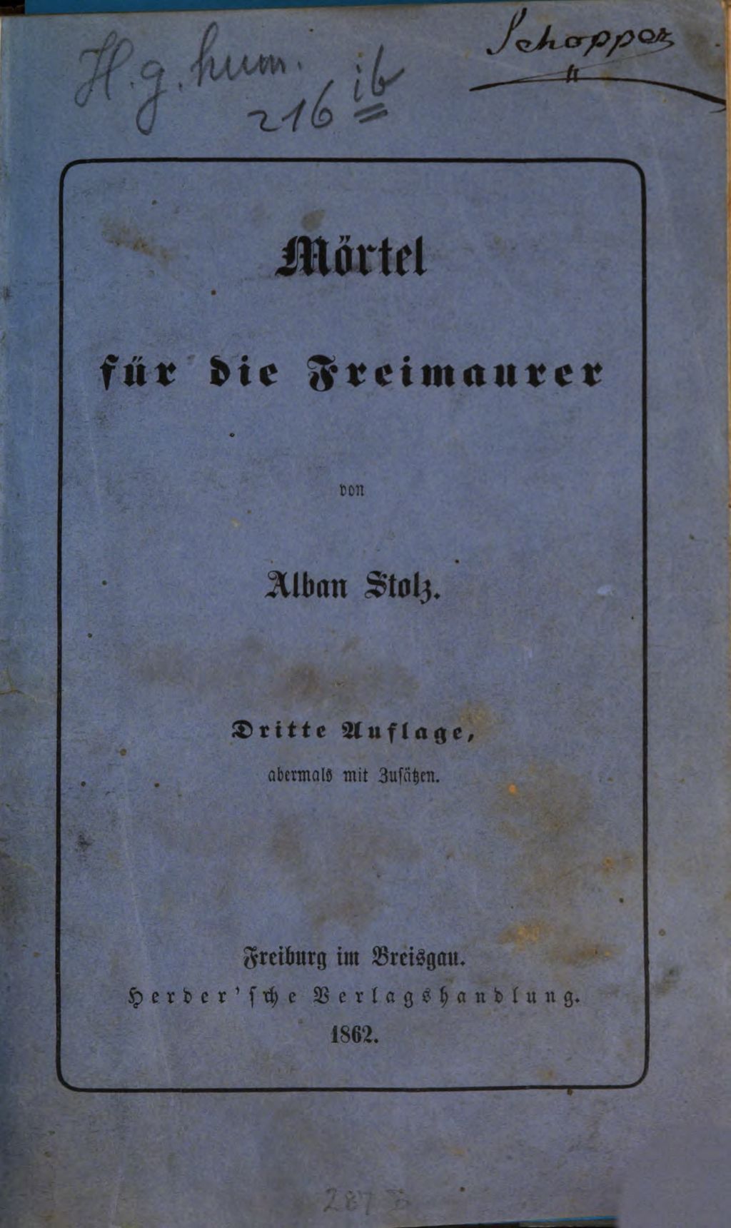 Cover of Mörtel für die Freimaurer