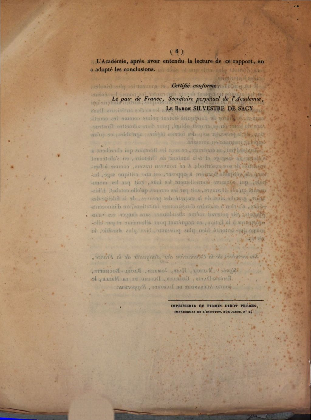 Cover of Rapport fait a l'Académie Royale des Inscriptions et Belles-Lettres, dans sa séance du 14 août 1835, par sa Commission des Antiquités de la France, sur les mémoires envoyés au concours pour les trois médailles d'or accordées en prix par M. le Ministre de l'instrution publique
