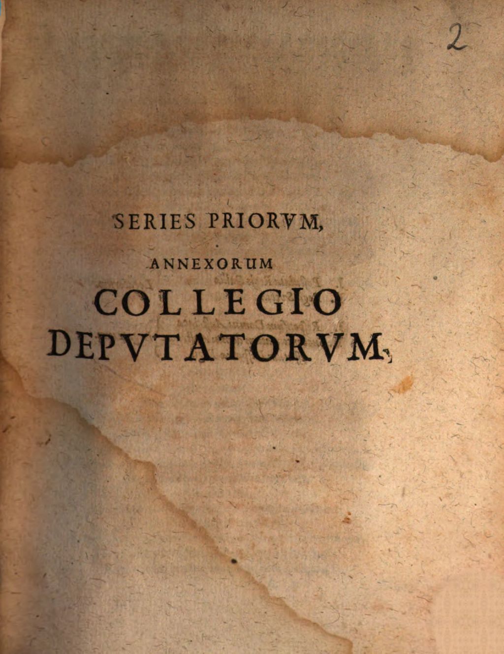 Cover of Series priorum annexorum Collegio Deputatorum