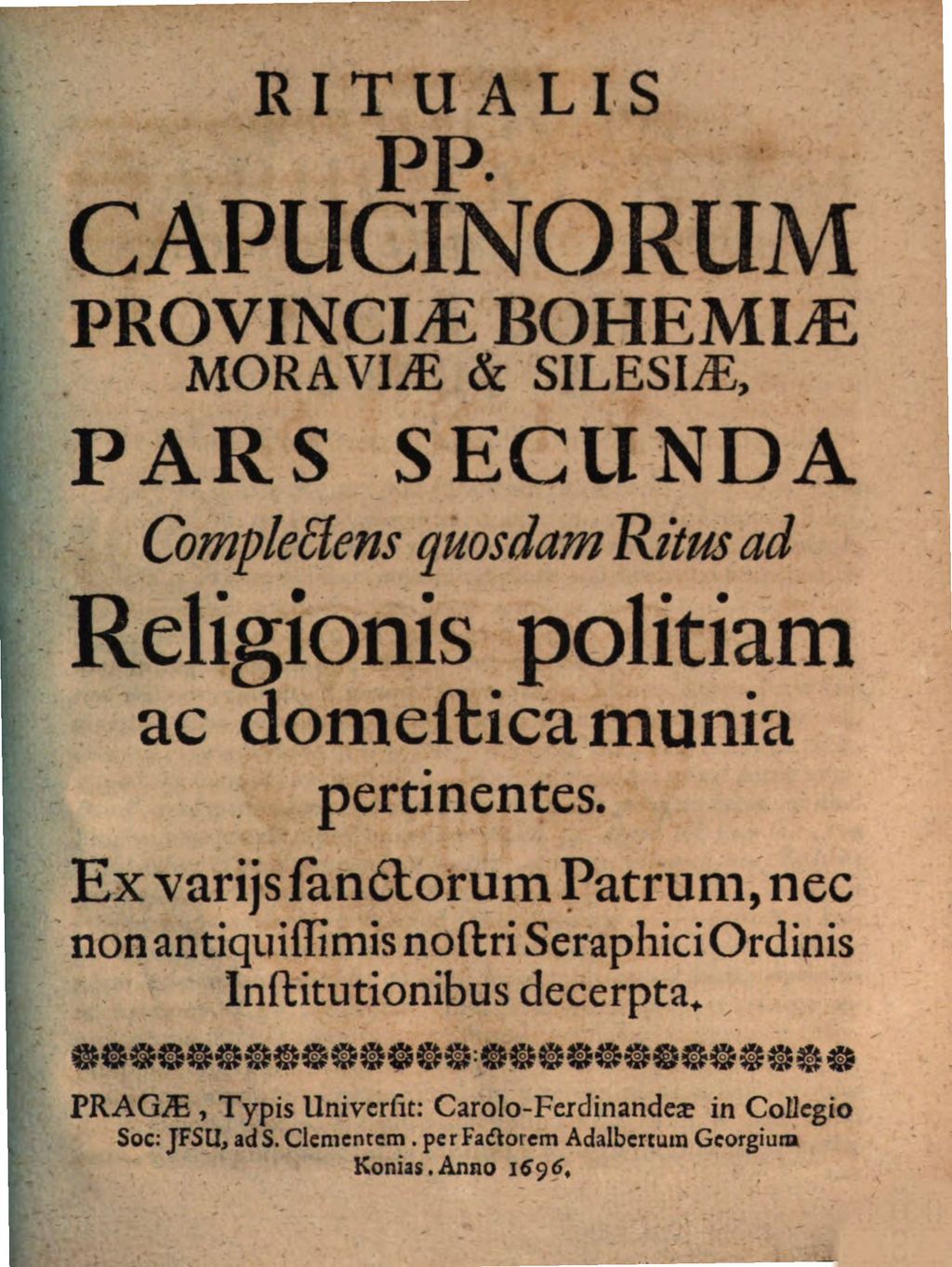 Cover of Rituale Romano-Capucinicum