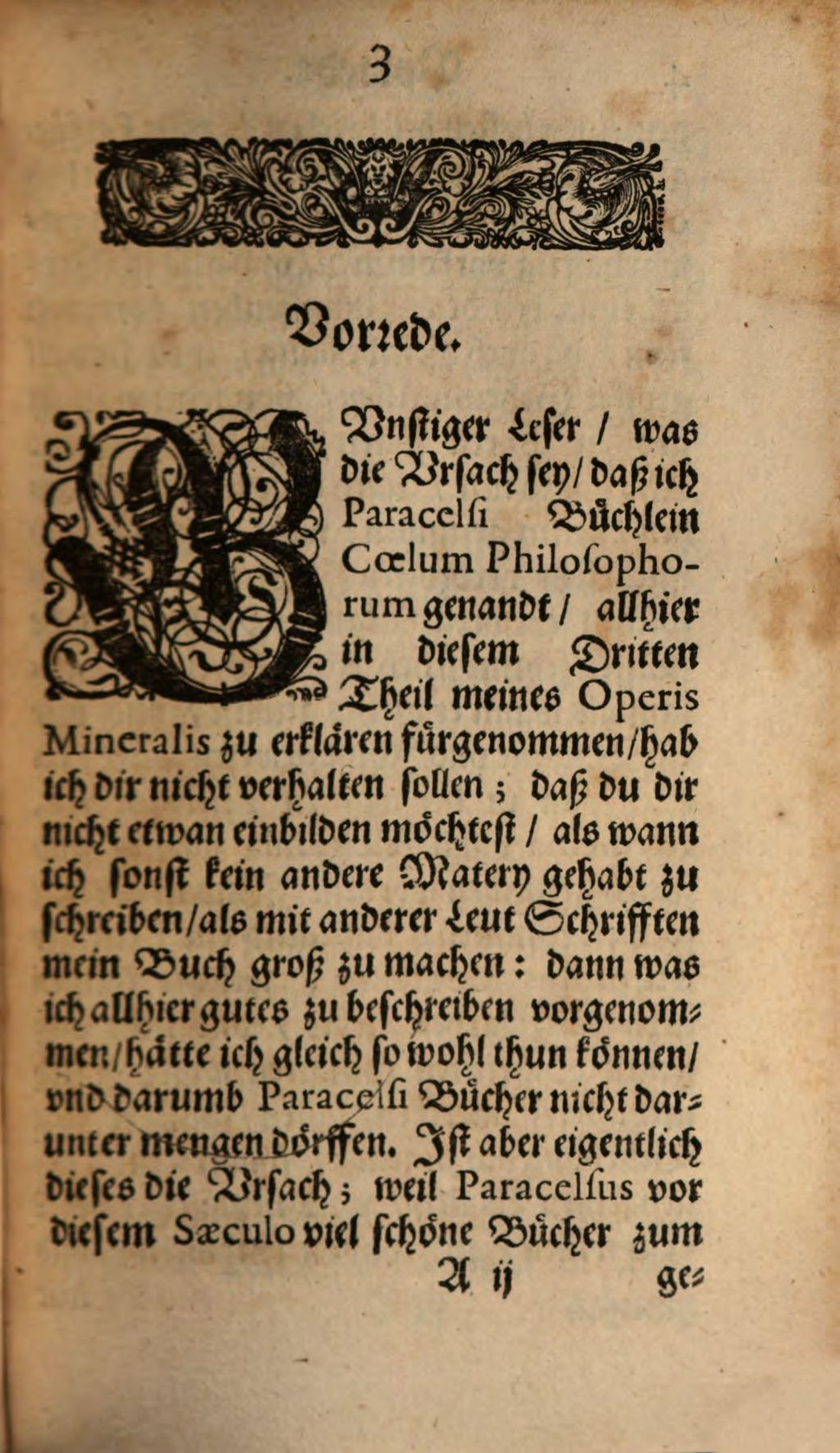 Cover of Operis Mineralis Oder Vieler künstlichen vnd nützlichen Metallischen Arbeitten Beschreibung ... Theil. 3, Darinnen vnter der Explication über deß Paracelsi Büchlein, Coelum Philosophorum oder Liber Vexationum genandt, der Metallen transmutationes in genere gelehret, mit einem Anhang vnd Zugab, darinn auch derselbe Special-Process sampt ihrer Seigerung, Abtrieben, Scheidung vnnd anderen darzu gehörigen Arbeiten begriffen