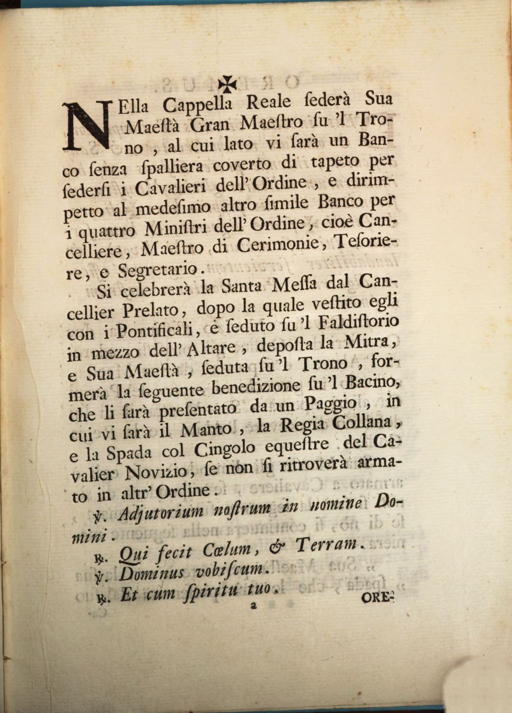 Cover of Rituale per darsi l'Abito della Regia Collana da sua Maestà a'Cavalieri ... di S. Gennaro