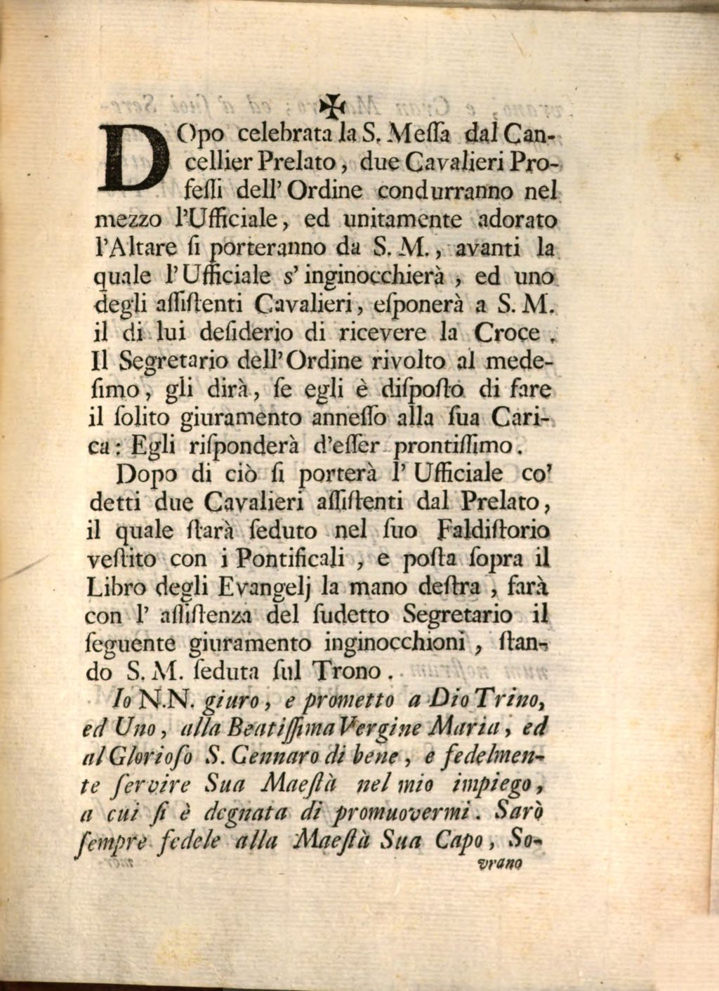 Cover of Rituale per darsi la Croce ... a'Cavalieri ... di S. Gennaro