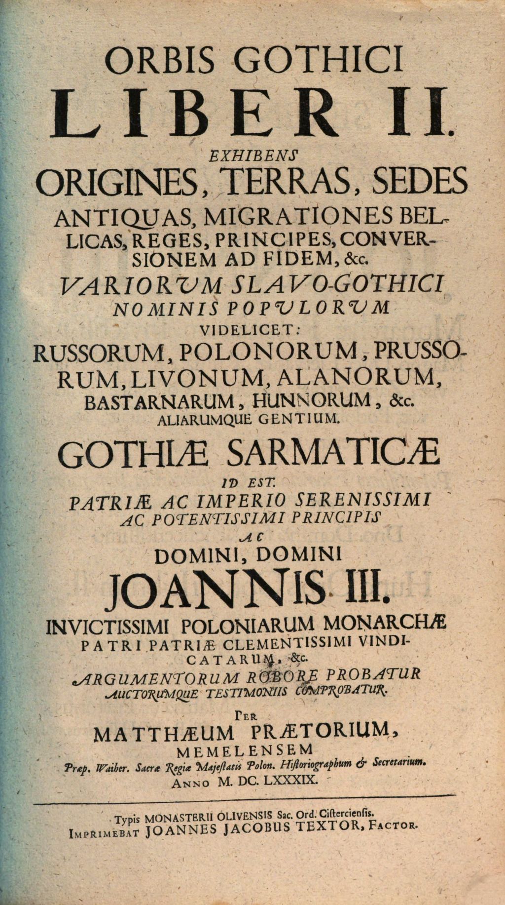 Cover of Orbis Gothicus. Id Est. Historica Narratio, Omnium Fere Gothici Nominis Populorum Origines, Sedes, Lingvas, Regimen, Reges, Mores, Ritus Varios, Conversionem Ad Fidem &c. &c. Exhibens .... 2