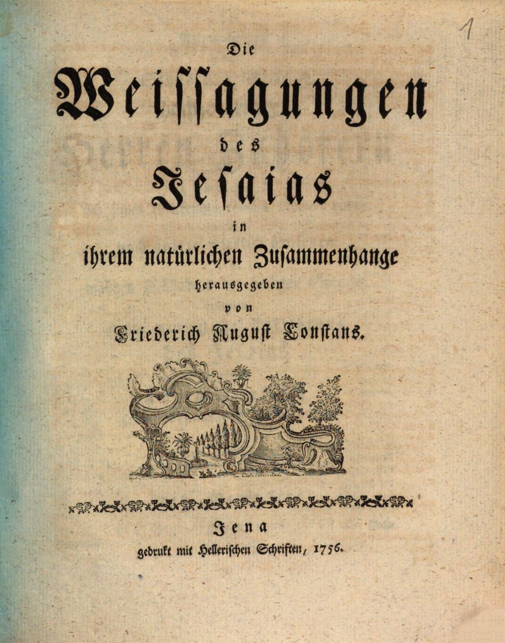 Cover of Die Weissagungen des Jesaias