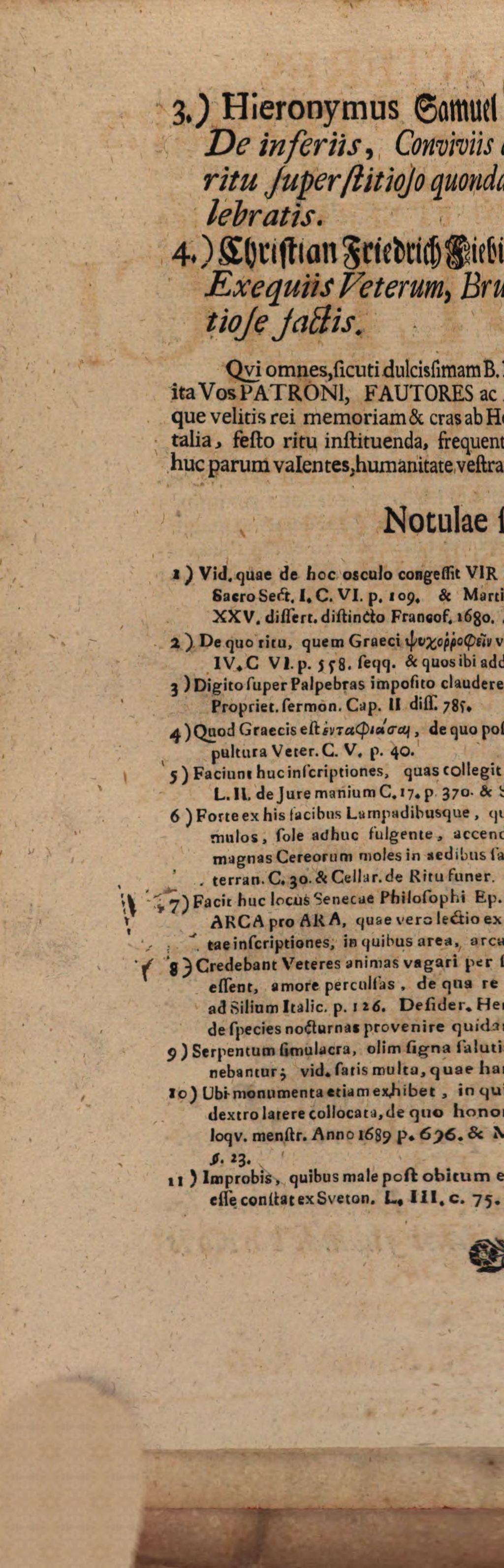 Cover of De eo quod sepeliendi, corpora ritus apud veteres quondam et nefas fuit et superstitiosum, iuvenes quidam alumnique Maettigiani ... verba facient
