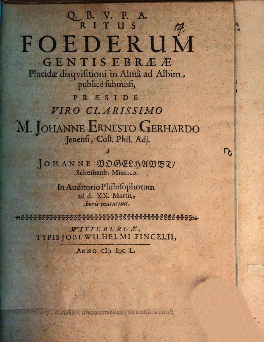 Cover of Ritus foederum gentis Ebraeae