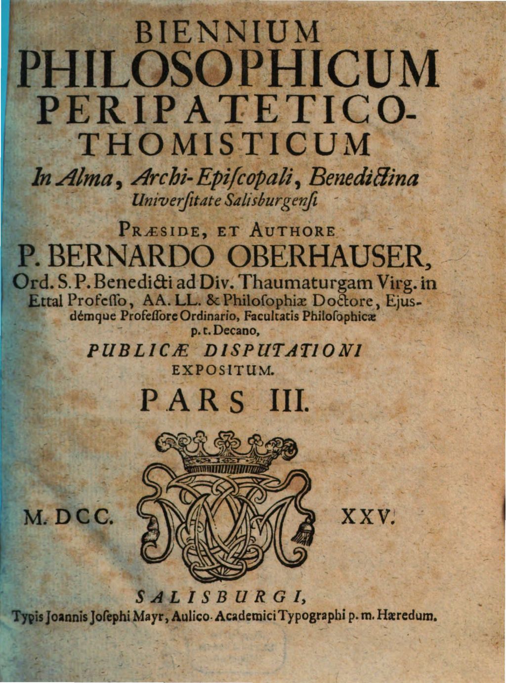 Cover of Biennium Philosophicum Peripatetico-Thomisticum