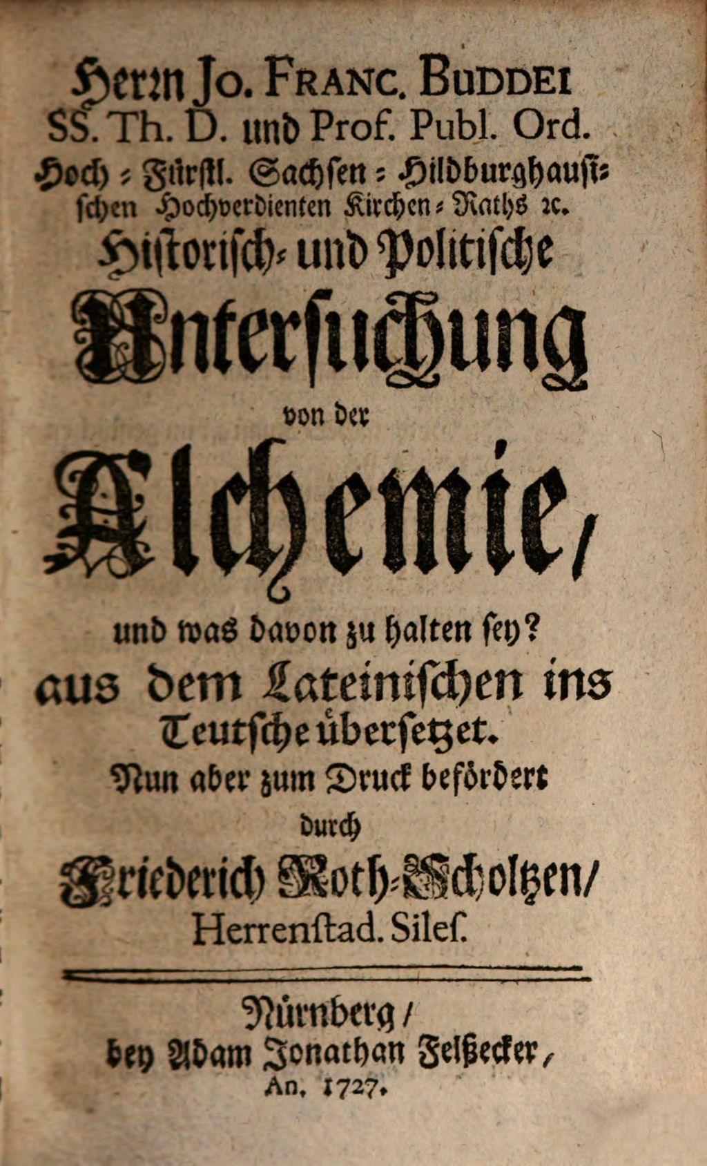 Cover of Deutsches Theatrum Chemicum