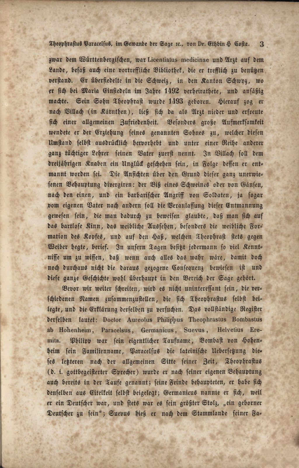 Cover of Theophrastus Paracelsus im Gewande der Sage, im Lichte der Wahrheit