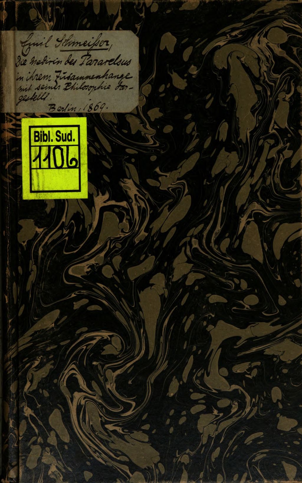 Cover of Die Medicin des Paracelsus in ihrem Zusammenhange mit seiner Philosophie dargestellt
